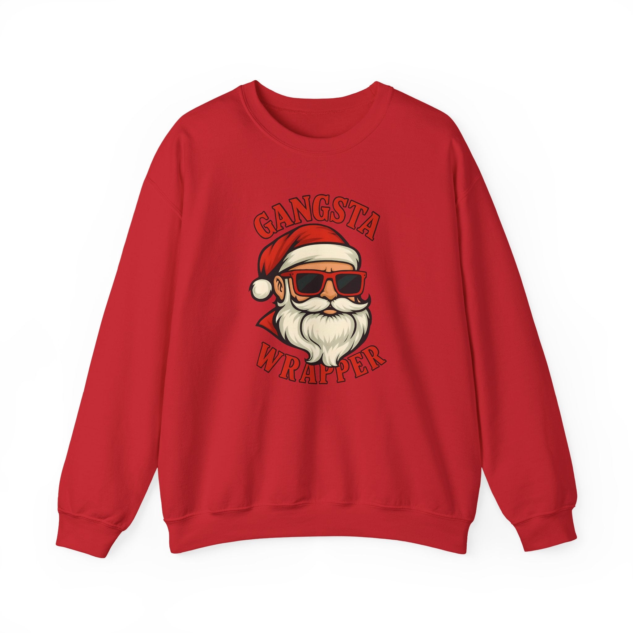 Gangsta Wrapper Crewneck Sweatshirt – Funny Christmas Apparel for Holiday Cheer