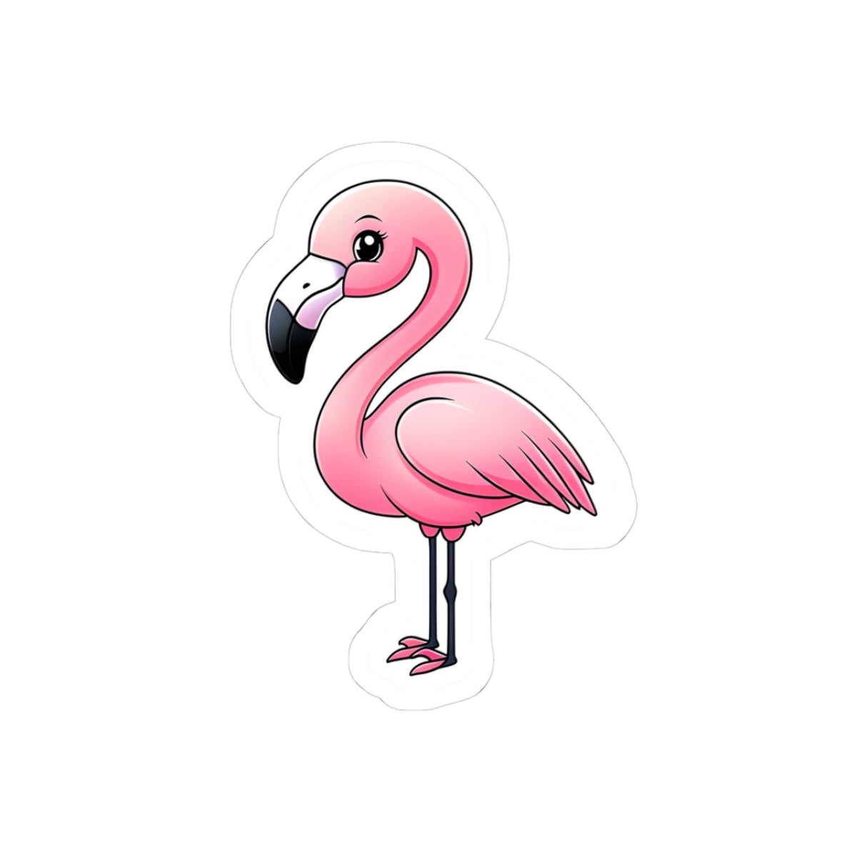 Adorable Flamingo Kiss-Cut Stickers | Cute Tropical Decor, Fun Party Favors, Laptop Accessories, Summer Vibes, Gift for Bird Lovers