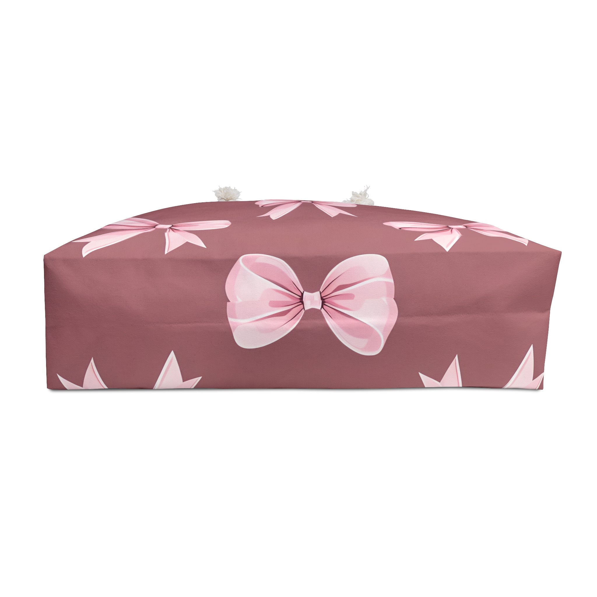 Chic Pink Bow Weekender Bag, Stylish Travel Tote, Gift for Her, Overnight Bag, Weekend Getaway Essentials, Fashionable Storage
