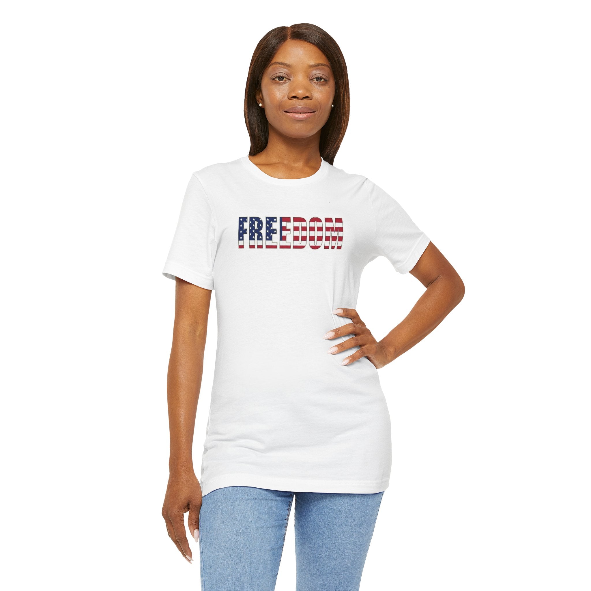Freedom American Flag Tee — Patriotic 'FREEDOM' Graphic T-Shirt