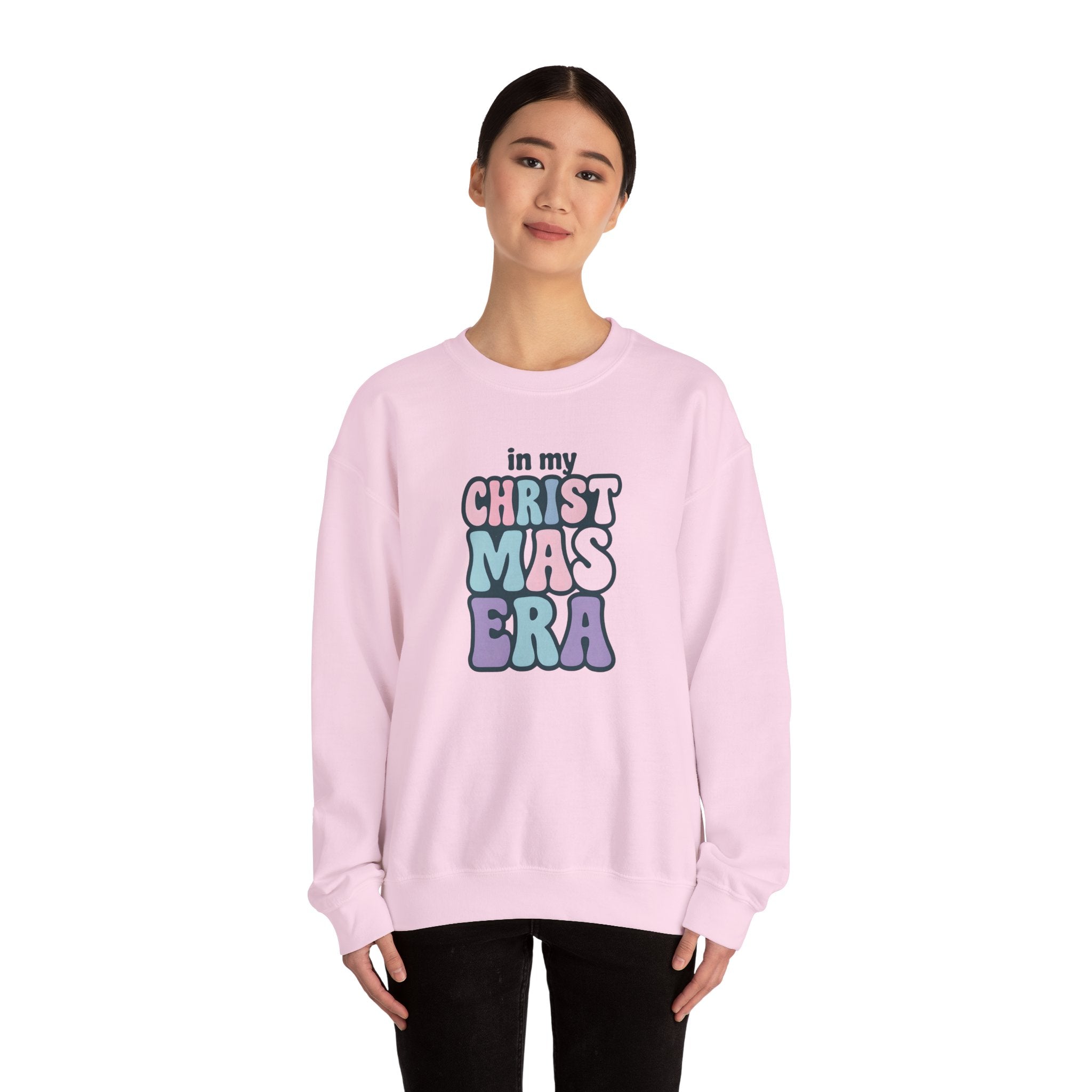 Crewneck Sweatshirt — "In My Christmas Era" Retro Holiday Graphic