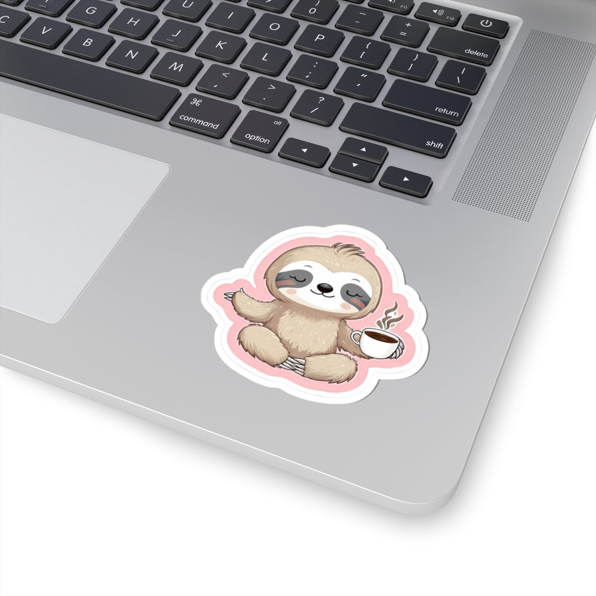Cute Sloth Coffee Kiss-Cut Stickers - Perfect for Laptop, Water Bottle & Gift Stickers