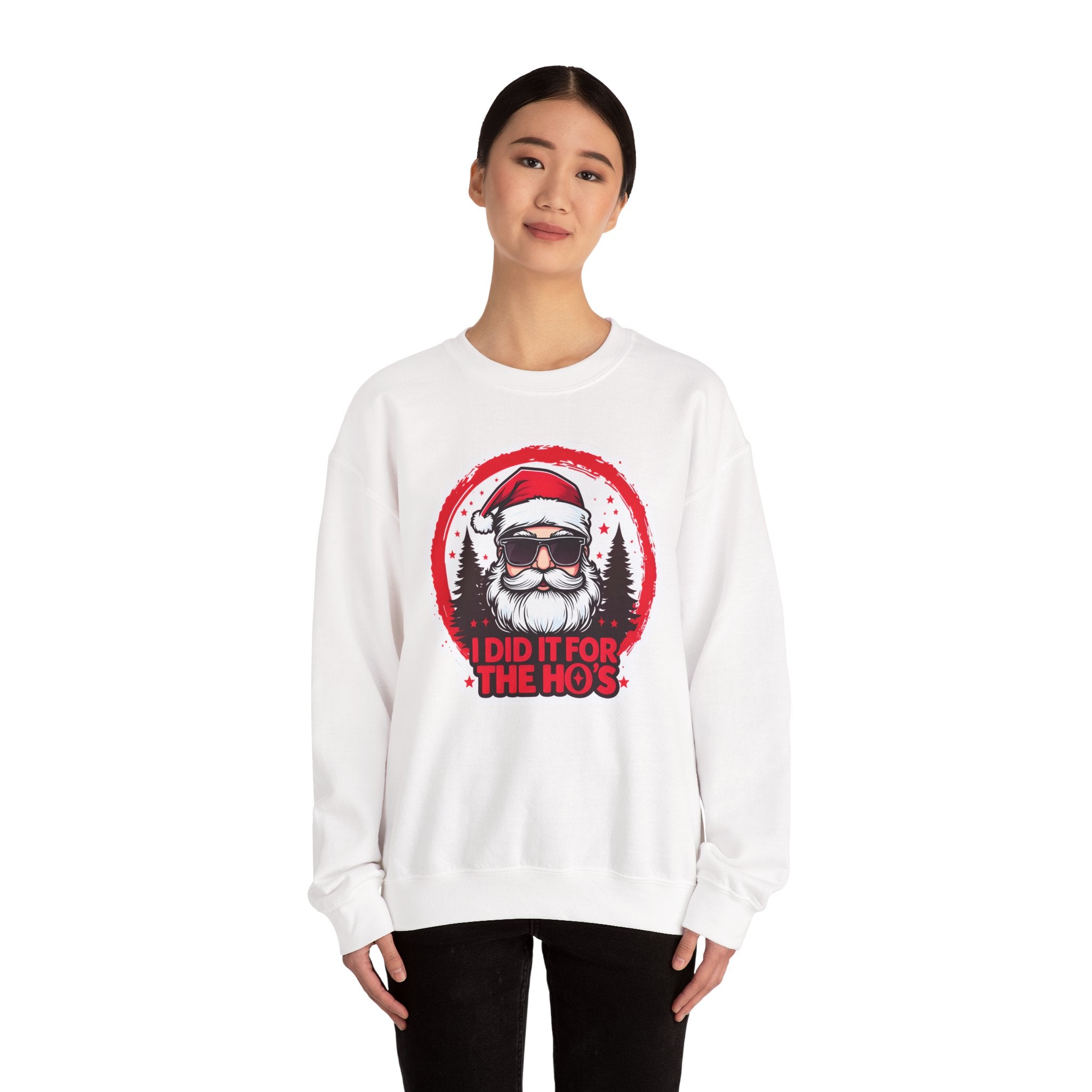 Funny Christmas Sweatshirt, Santa Graphic Crewneck, Holiday Gift for Him/Her, Festive Apparel for Parties, Winter Wear