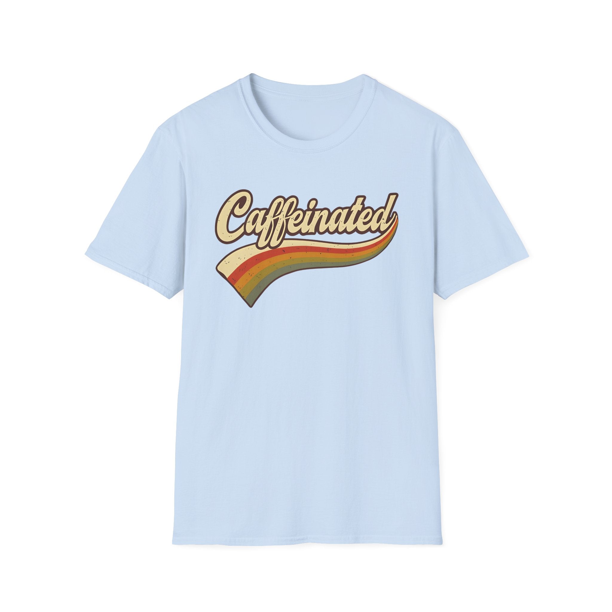 Caffeinated Retro Unisex Softstyle T-Shirt