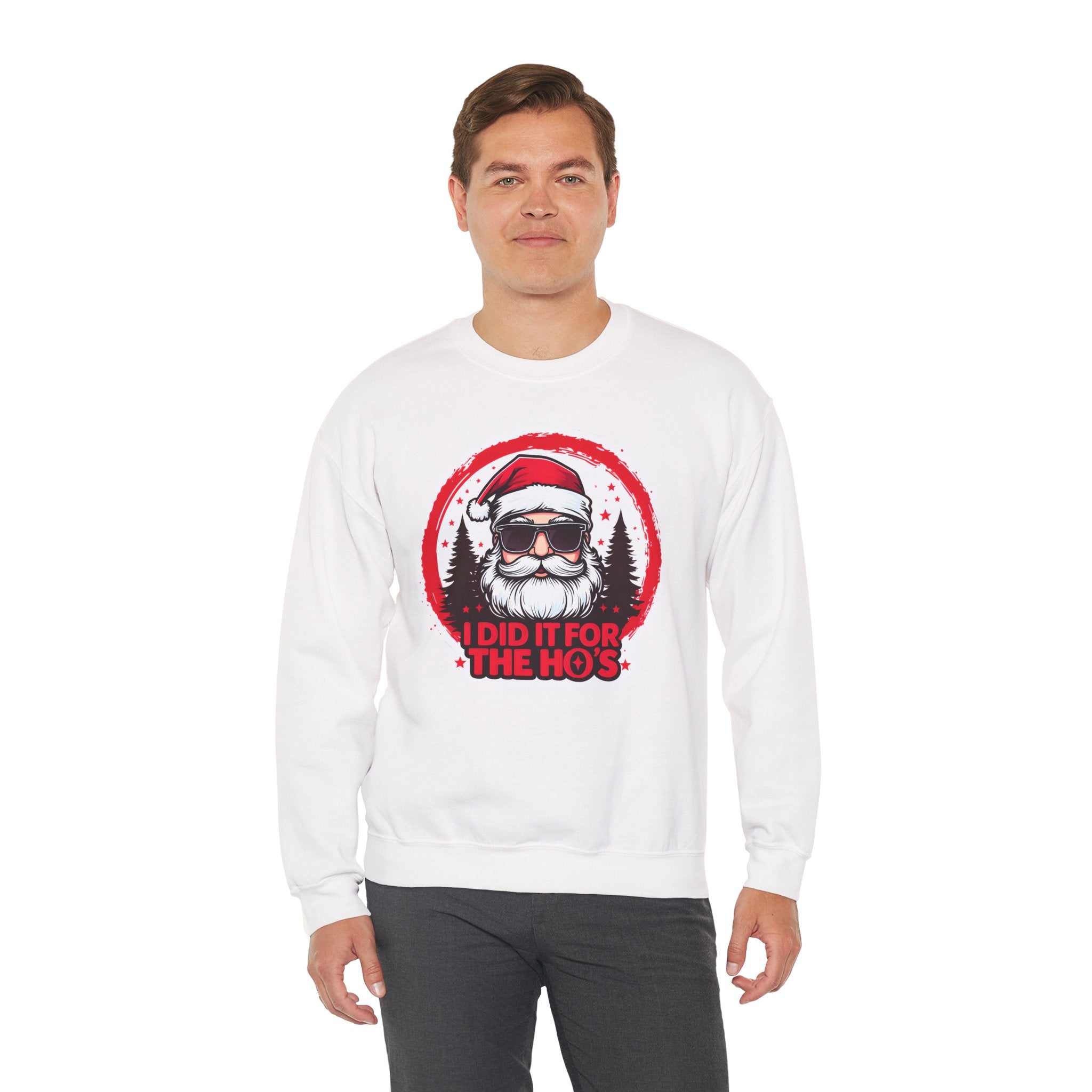 Funny Christmas Sweatshirt, Santa Graphic Crewneck, Holiday Gift for Him/Her, Festive Apparel for Parties, Winter Wear
