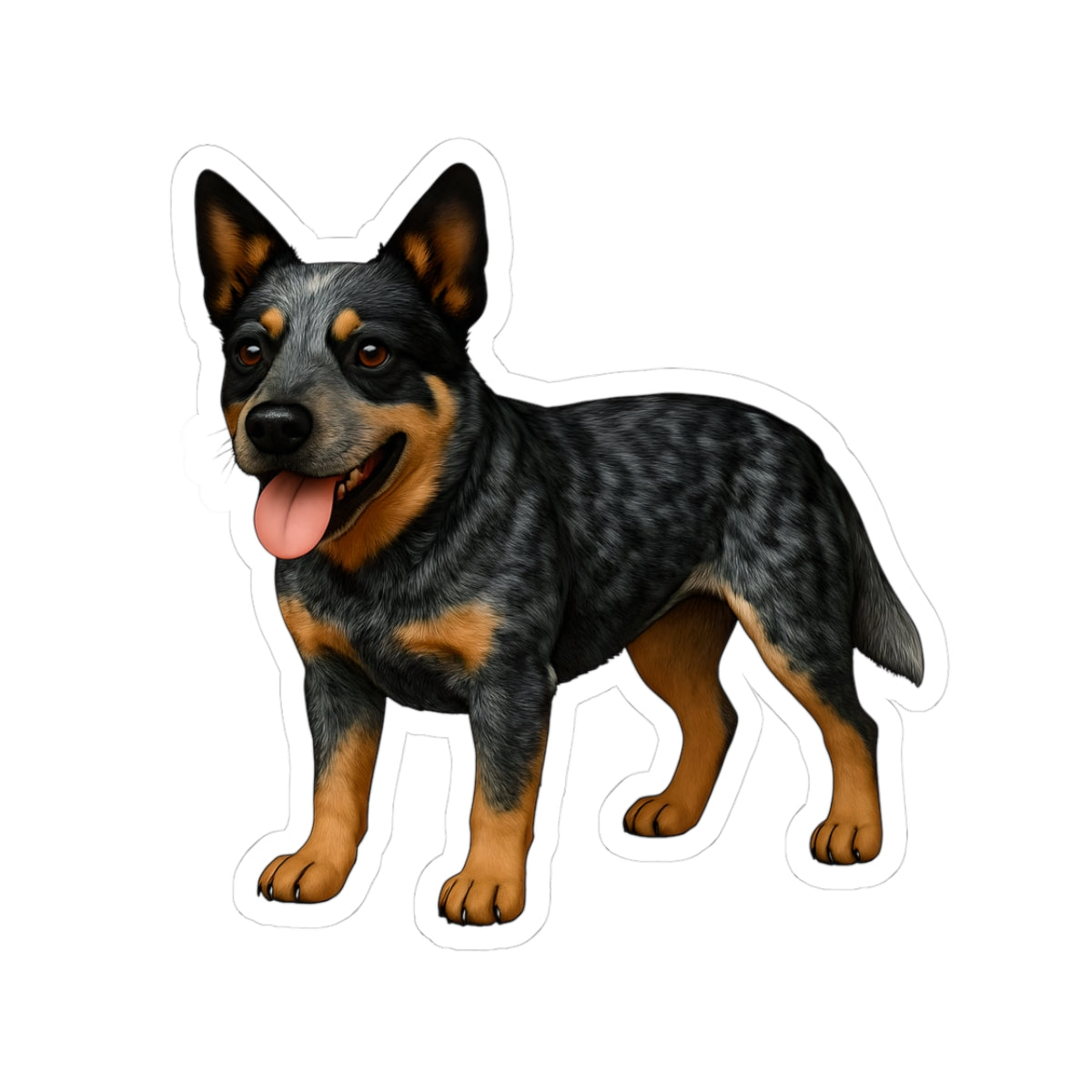 Playful Dog Kiss-Cut Stickers, Cute Canine Art for Laptop Decor, Pet Lover Gift, Dog-Themed Party Favors