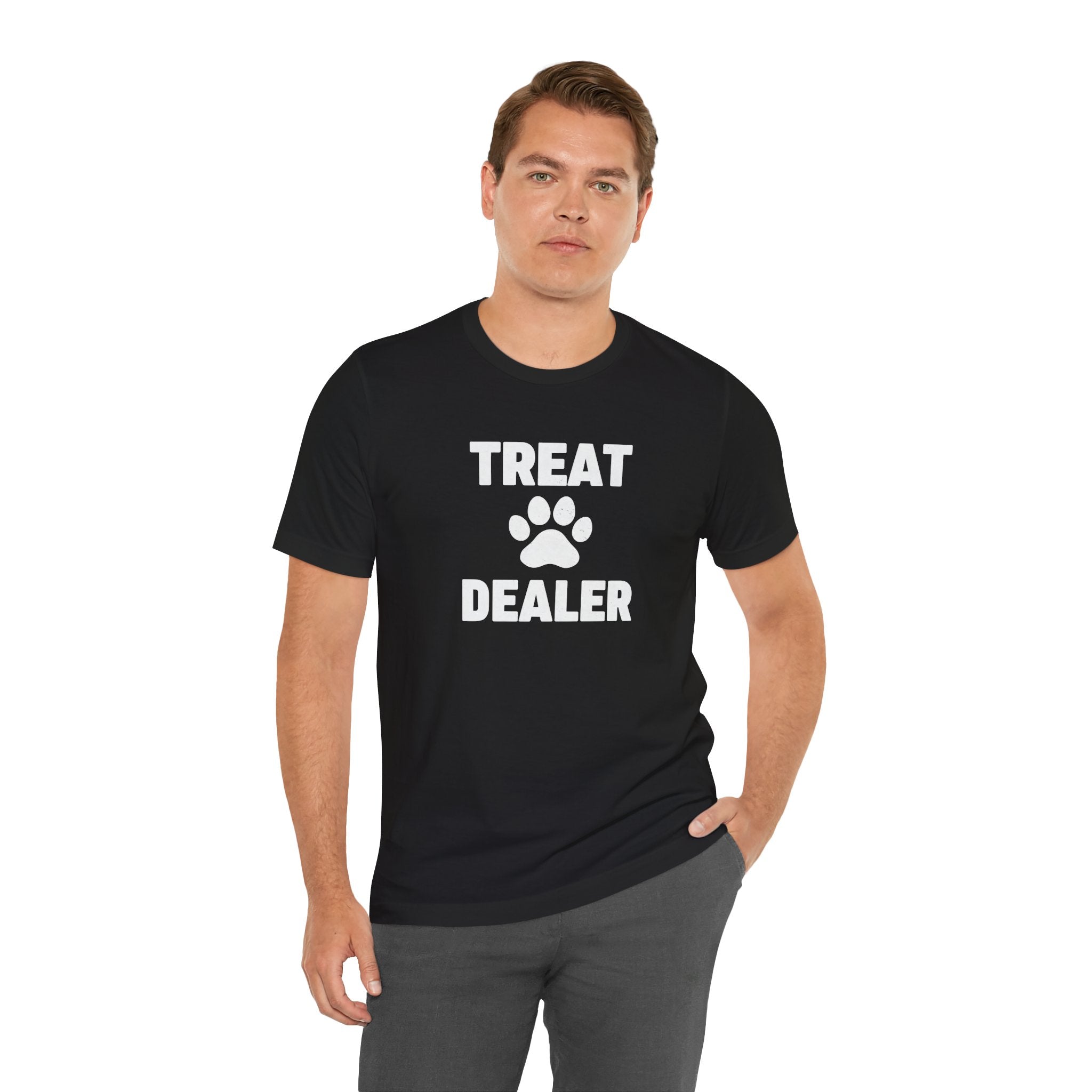 Treat Dealer T-Shirt — Funny Paw Print Tee for Dog Lovers