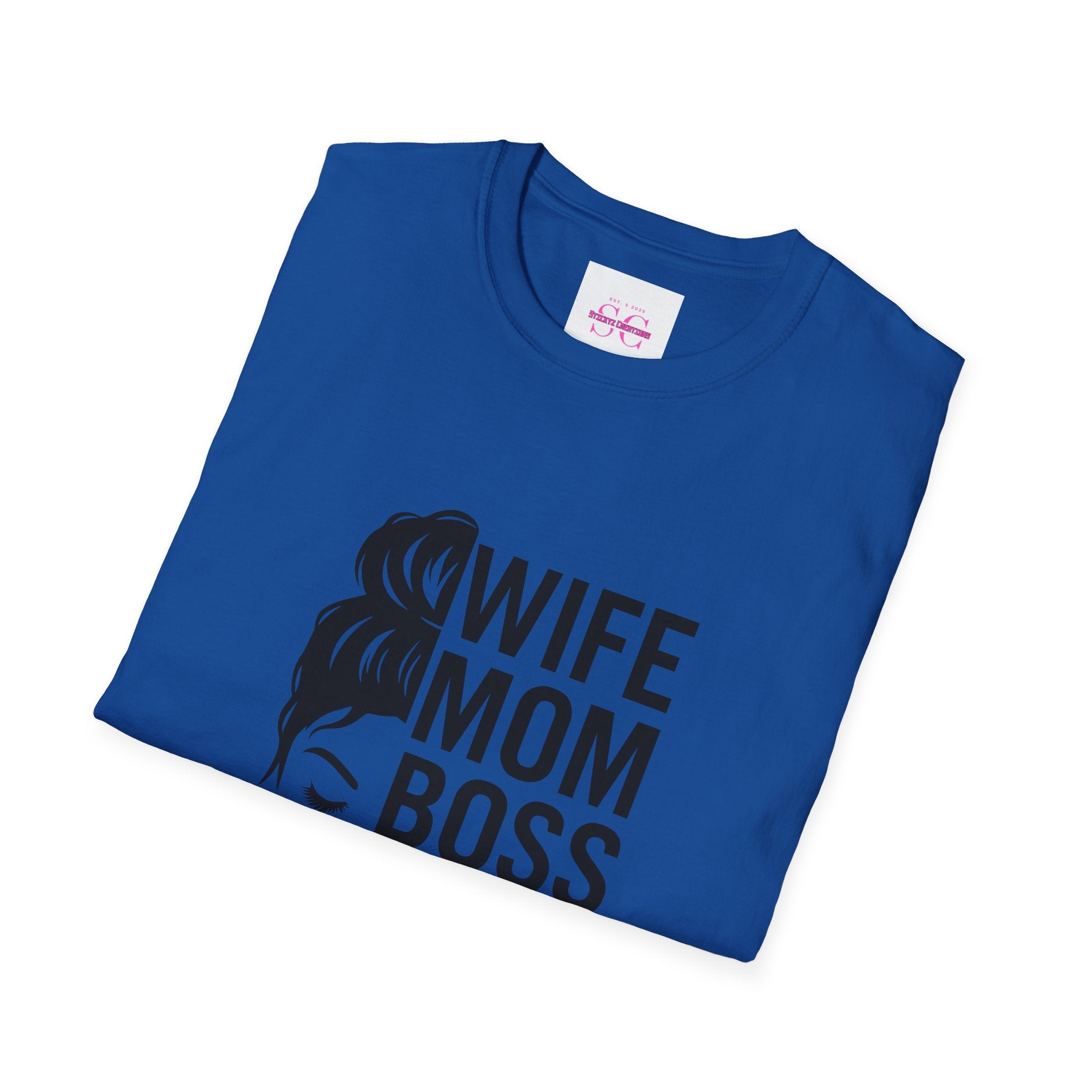 Wife Mom Boss T-Shirt, Unisex Graphic Tee for Moms, Gift for Mother's Day, Casual Wear, Birthday Present, Funny Mom Shirt