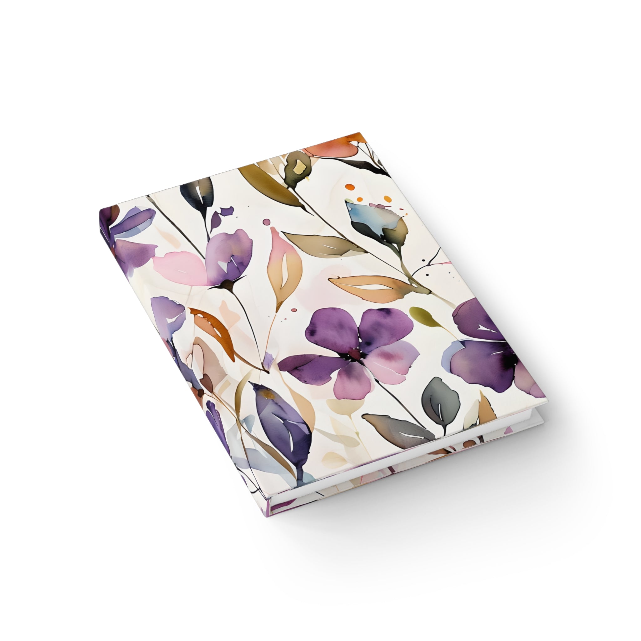 Floral Watercolor Journal - Personal Diary, Gift for Her, Art Sketchbook, Poetry Notebook, Gardening Journal