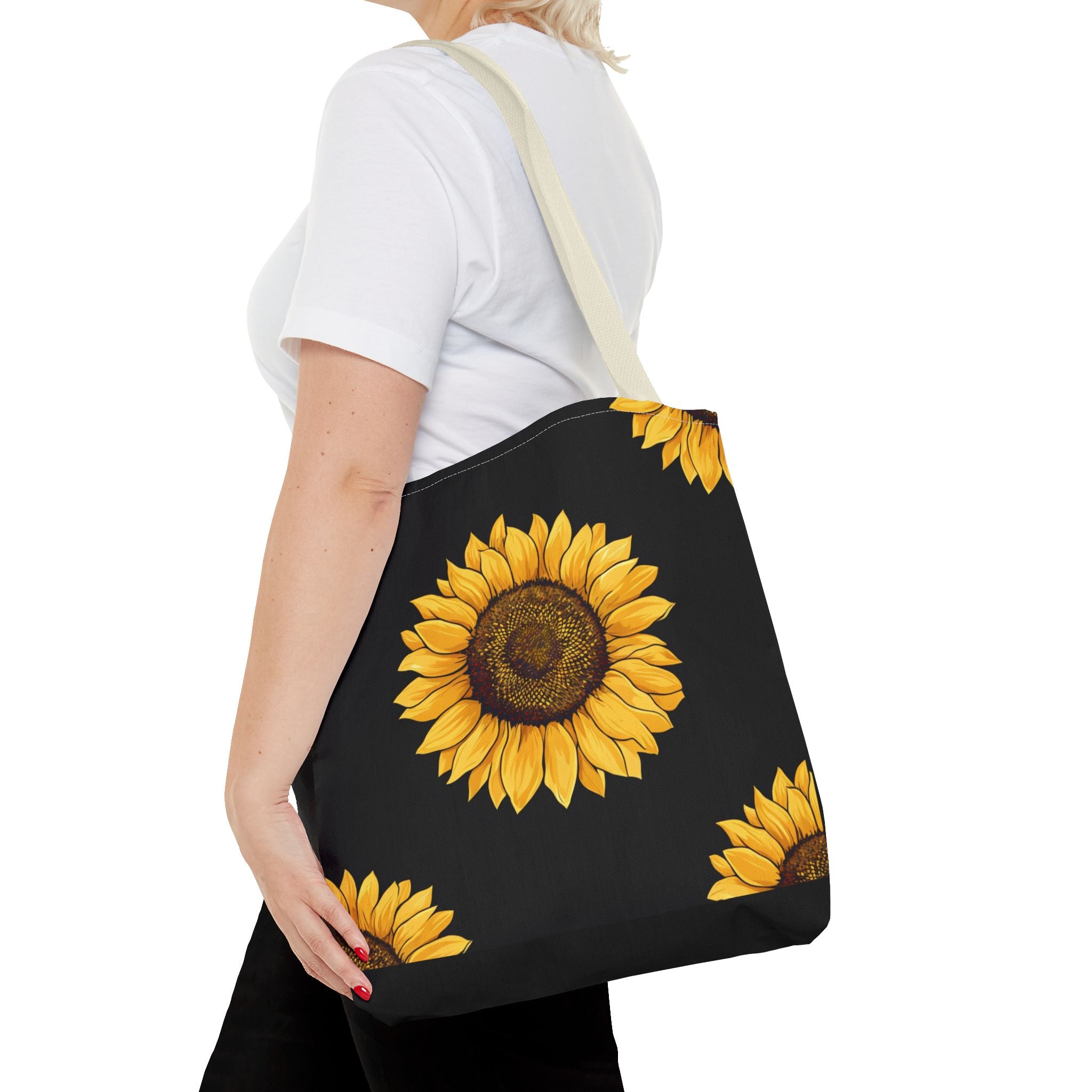 Sunflower Pattern Tote Bag – Stylish Eco-Friendly Carryall