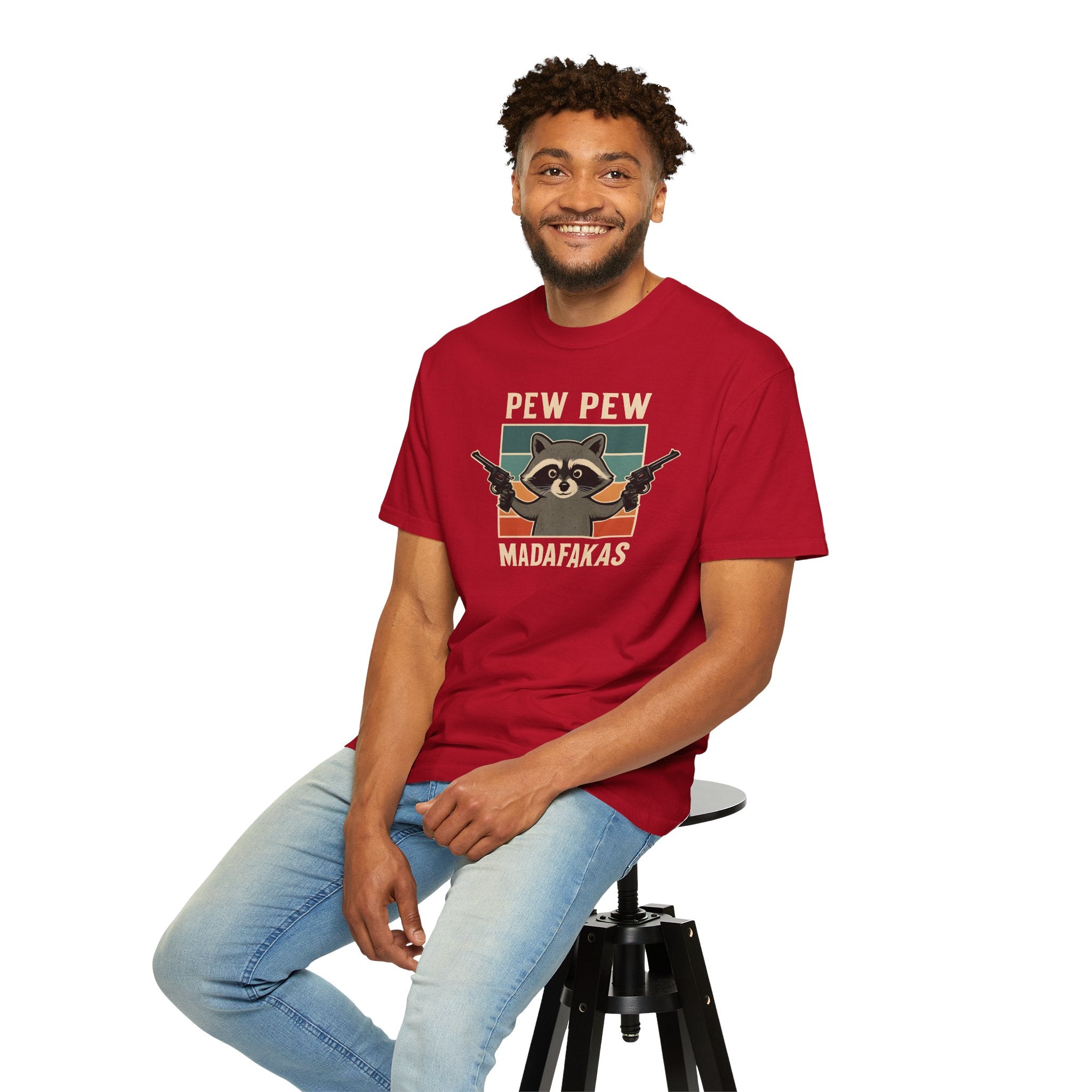 Pew Pew MafaFakas T-Shirt - Fun Unisex Garment-Dyed Tee