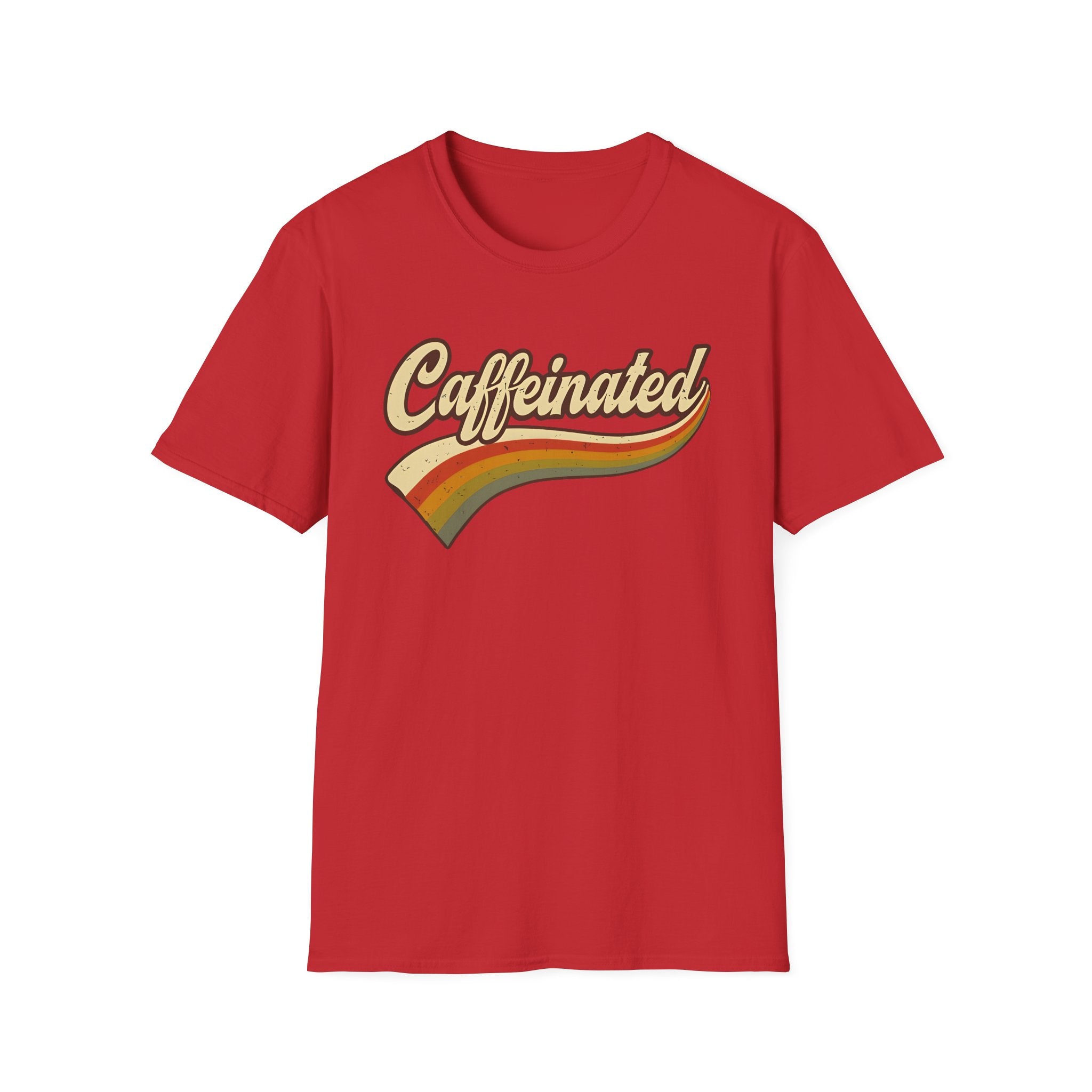 Caffeinated Retro Unisex Softstyle T-Shirt