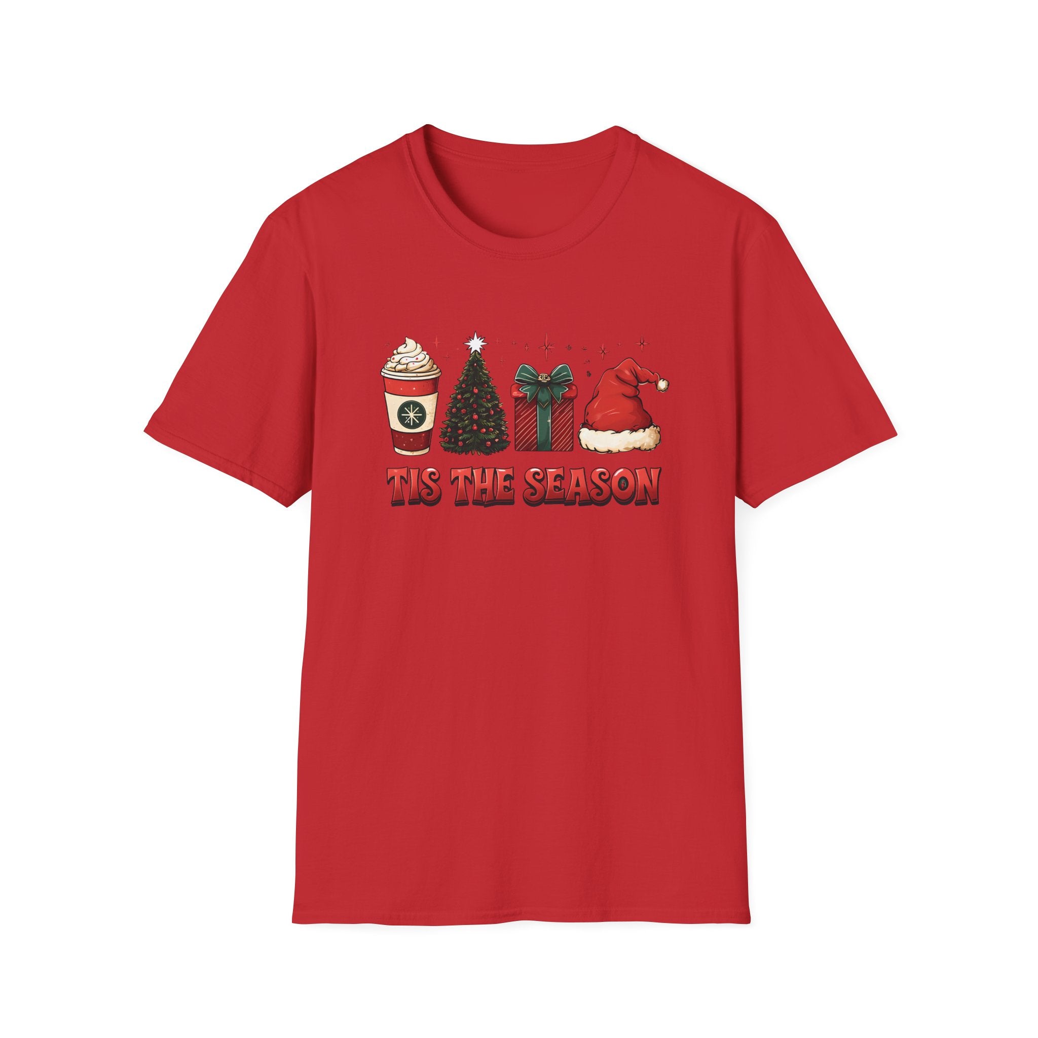 Festive Holiday T-Shirt, Christmas Tee, Unisex Softstyle Shirt, 'Tis the Season Apparel, Perfect for Parties, Gifts, Celebrations