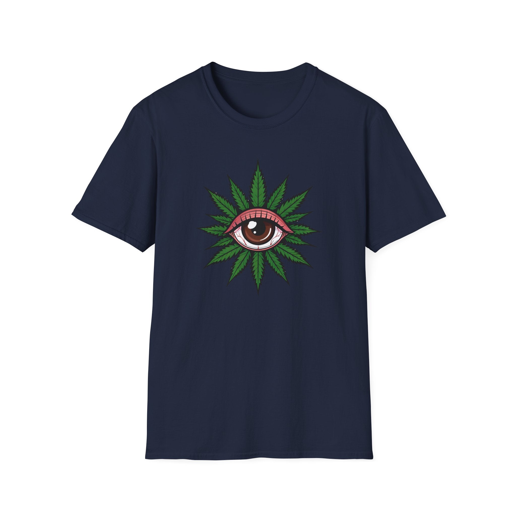 Mystical Eye Graphic T-Shirt, Cannabis Themed Shirt, Boho Tee, Unisex T-Shirt, Chill Fashion, Gift for Her/Him/Teen