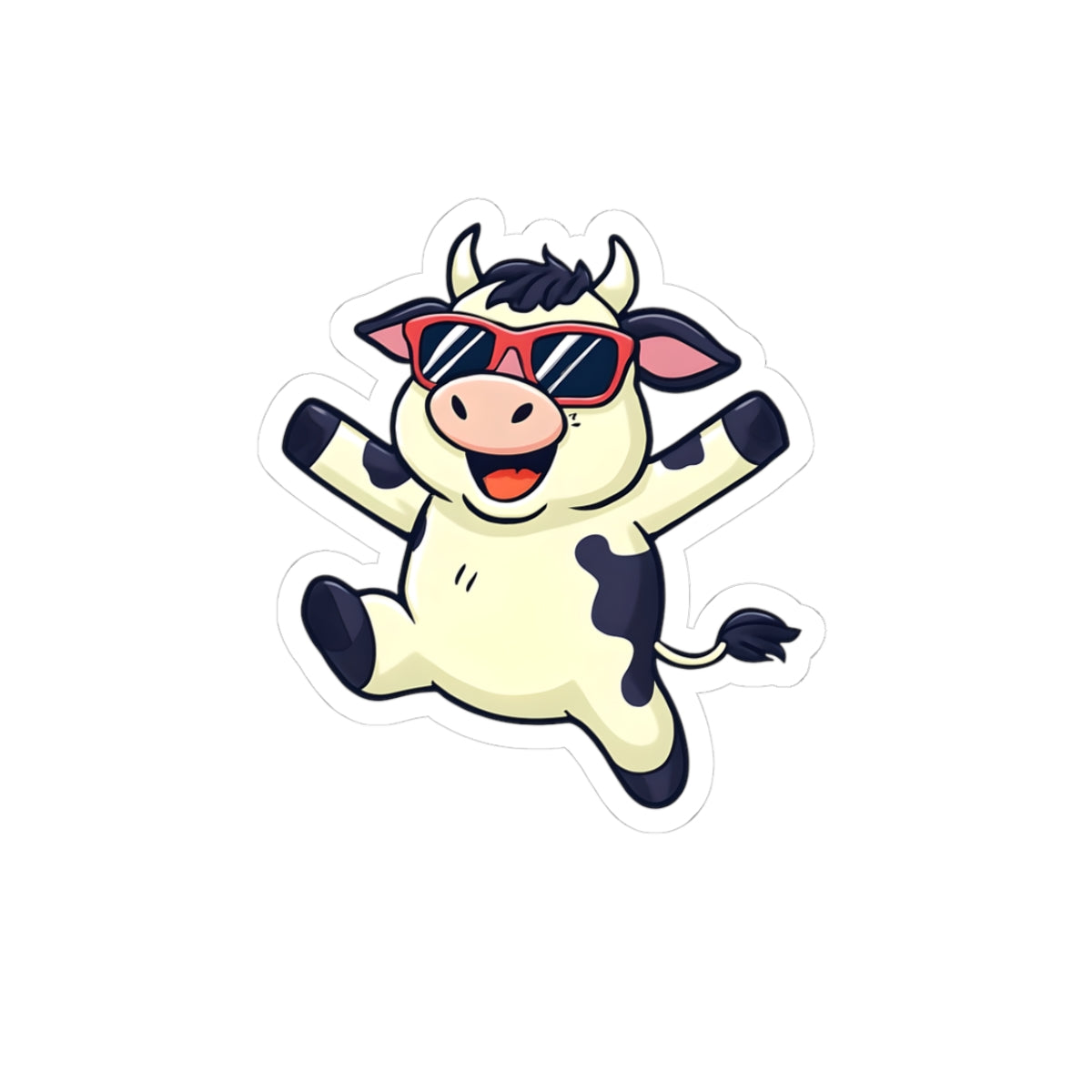 Cute Cow Kiss-Cut Stickers - Whimsical Farm Animal Decals for Laptops, Water Bottles, Kid's Party Favors, Cow Decor, Fun Gifts!
