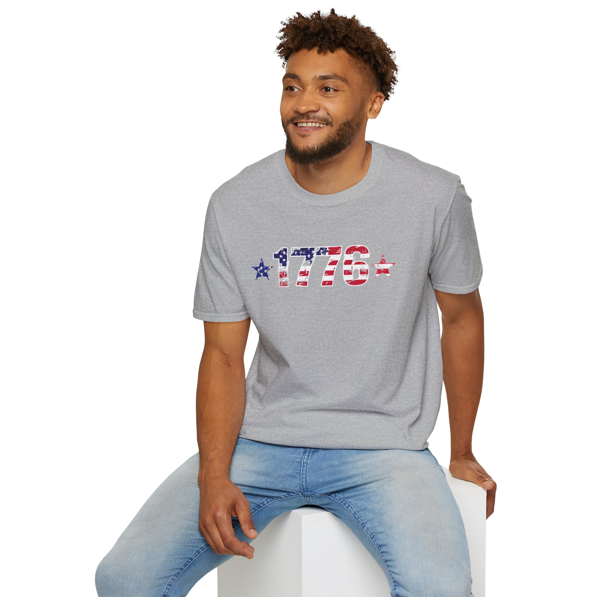 1776 Patriotic T-Shirt — American Flag Vintage Independence Day Tee