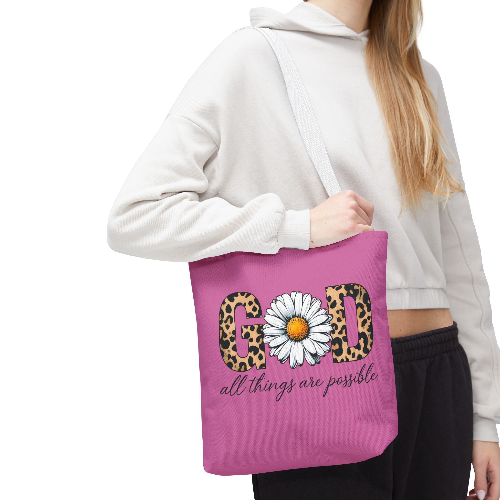 Floral Inspirational Tote Bag - All Things Are Possible