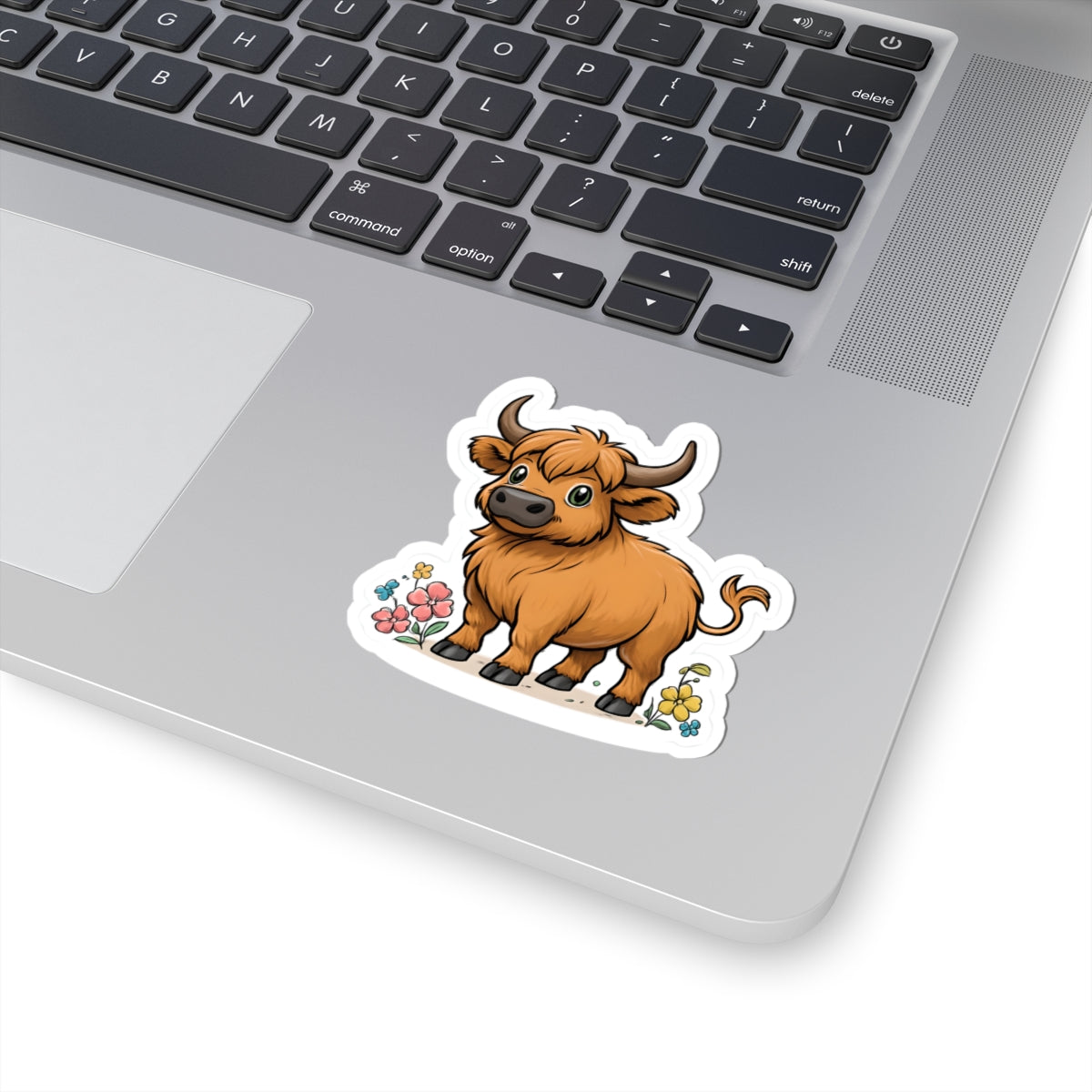 Cute Highland Cow Kiss-Cut Stickers for Laptop, Water Bottle, Scrapbooking, Gifts, Animal Lover Decor