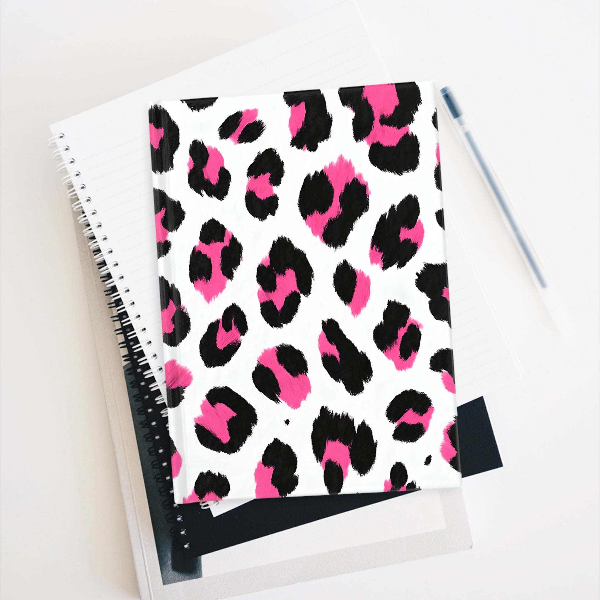 Fierce Pink Leopard Print Journal | Inspirational Diary, Personalized Notebook, Gift for Her, Travel Journal, Daily Planner
