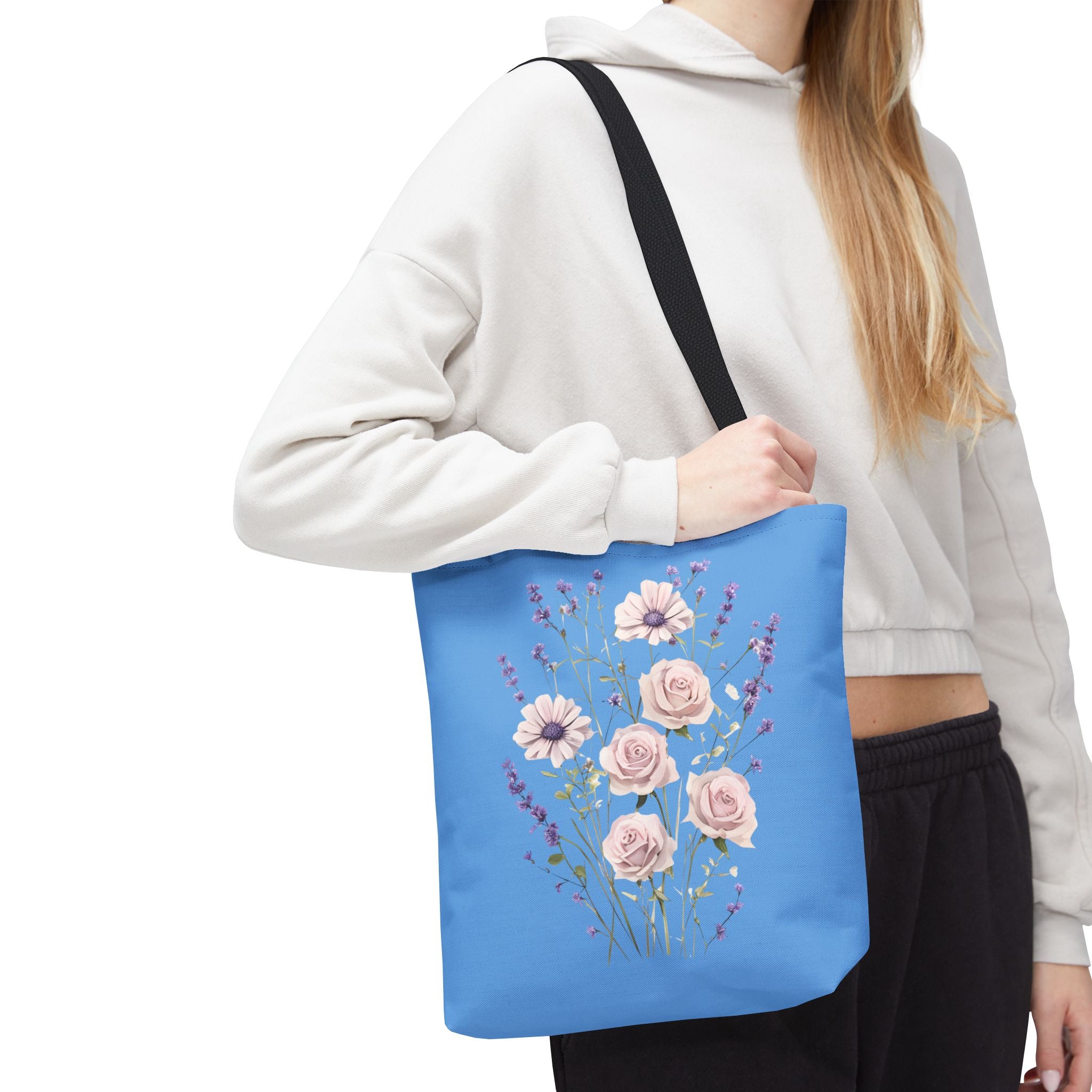 Floral Print Tote Bag - Vibrant Summer Shopping Bag