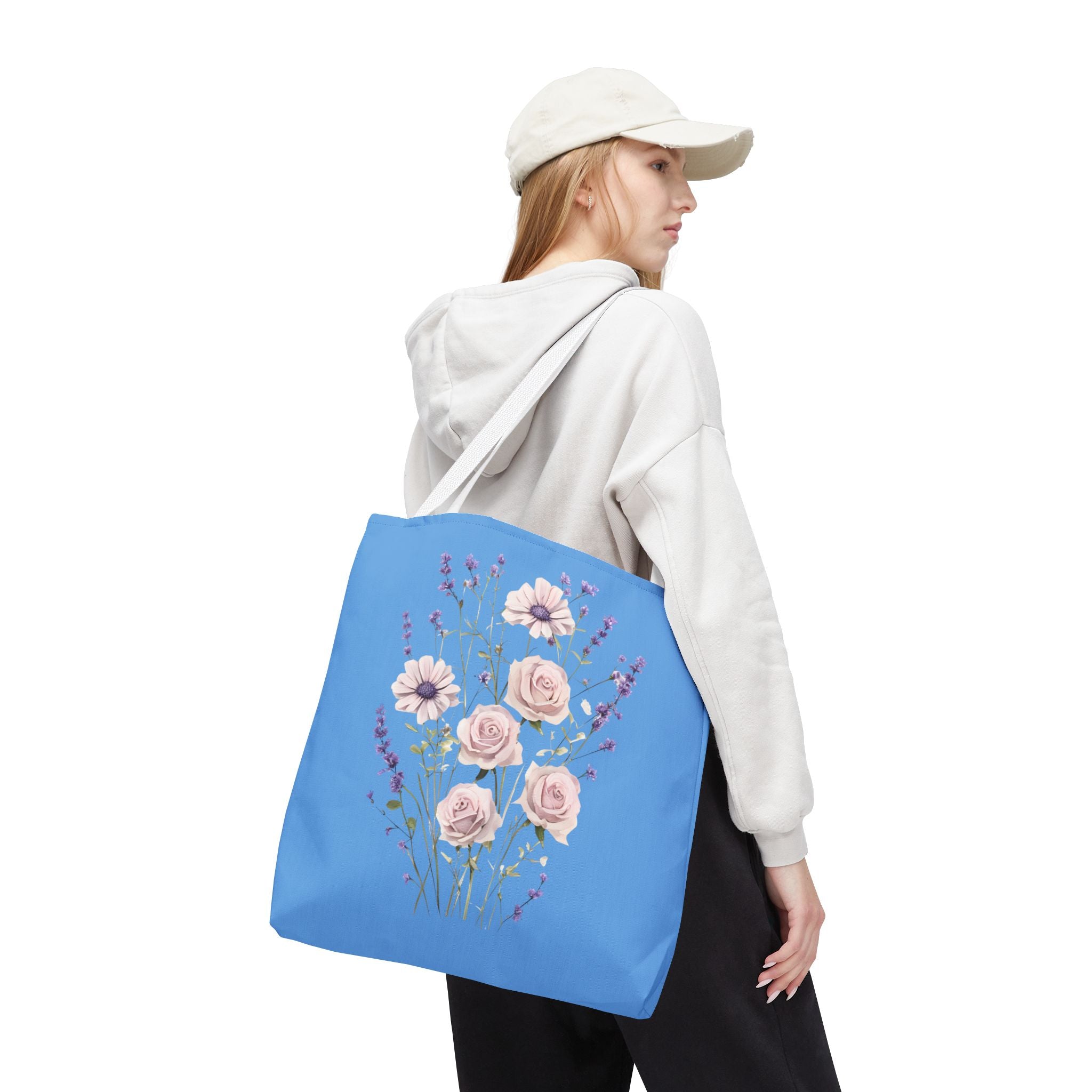 Floral Print Tote Bag - Vibrant Summer Shopping Bag