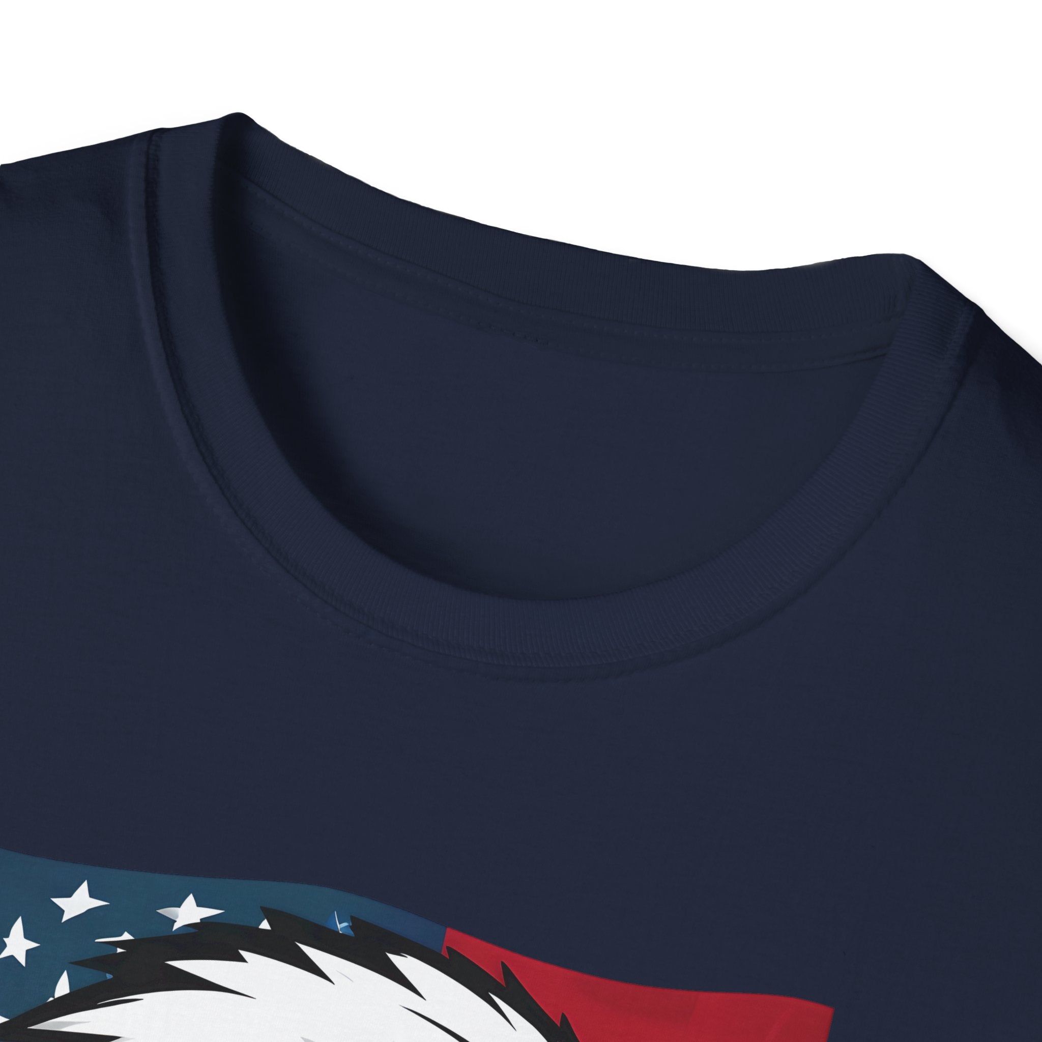 Patriotic Eagle Graphic T-Shirt, Unisex Softstyle Tee for Independence Day, Casual Wear, Gift for Veterans, American Pride Clothing