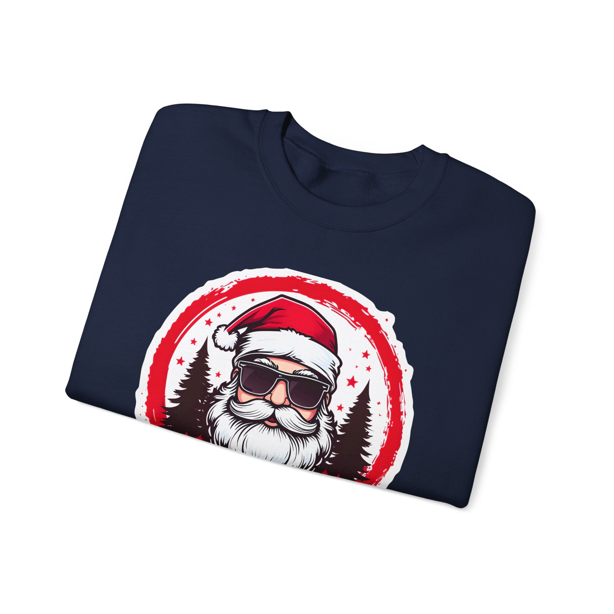 Funny Christmas Sweatshirt, Santa Graphic Crewneck, Holiday Gift for Him/Her, Festive Apparel for Parties, Winter Wear