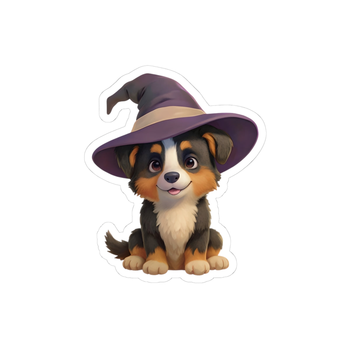 Whimsical Dog Witch Stickers, Halloween Decor, Pet Lover Gifts, Cute Laptop Stickers, Magical Animal Stickers