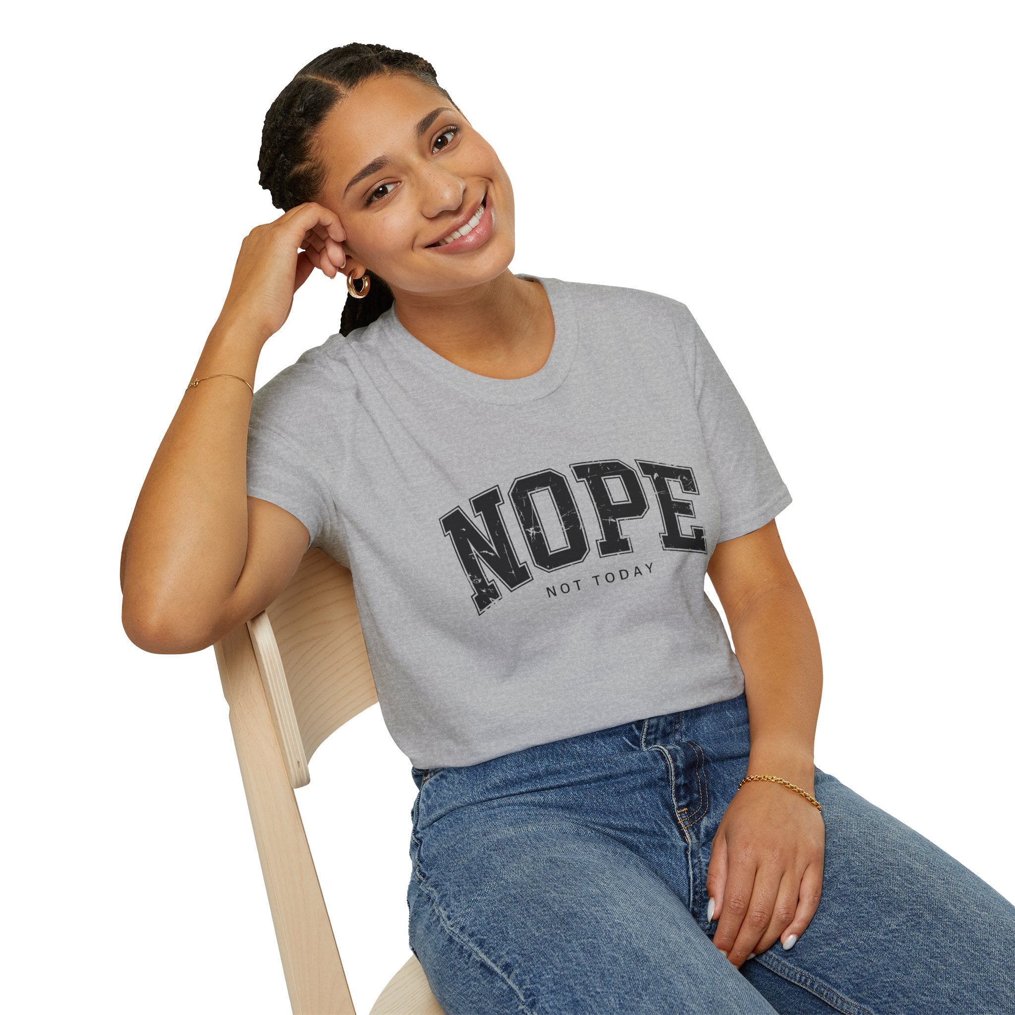 Funny Nope Not Today T-Shirt, Relaxed Casual Tee, Gift for Friends, Unisex Graphic Shirt, Everyday Wear, Humor Tee