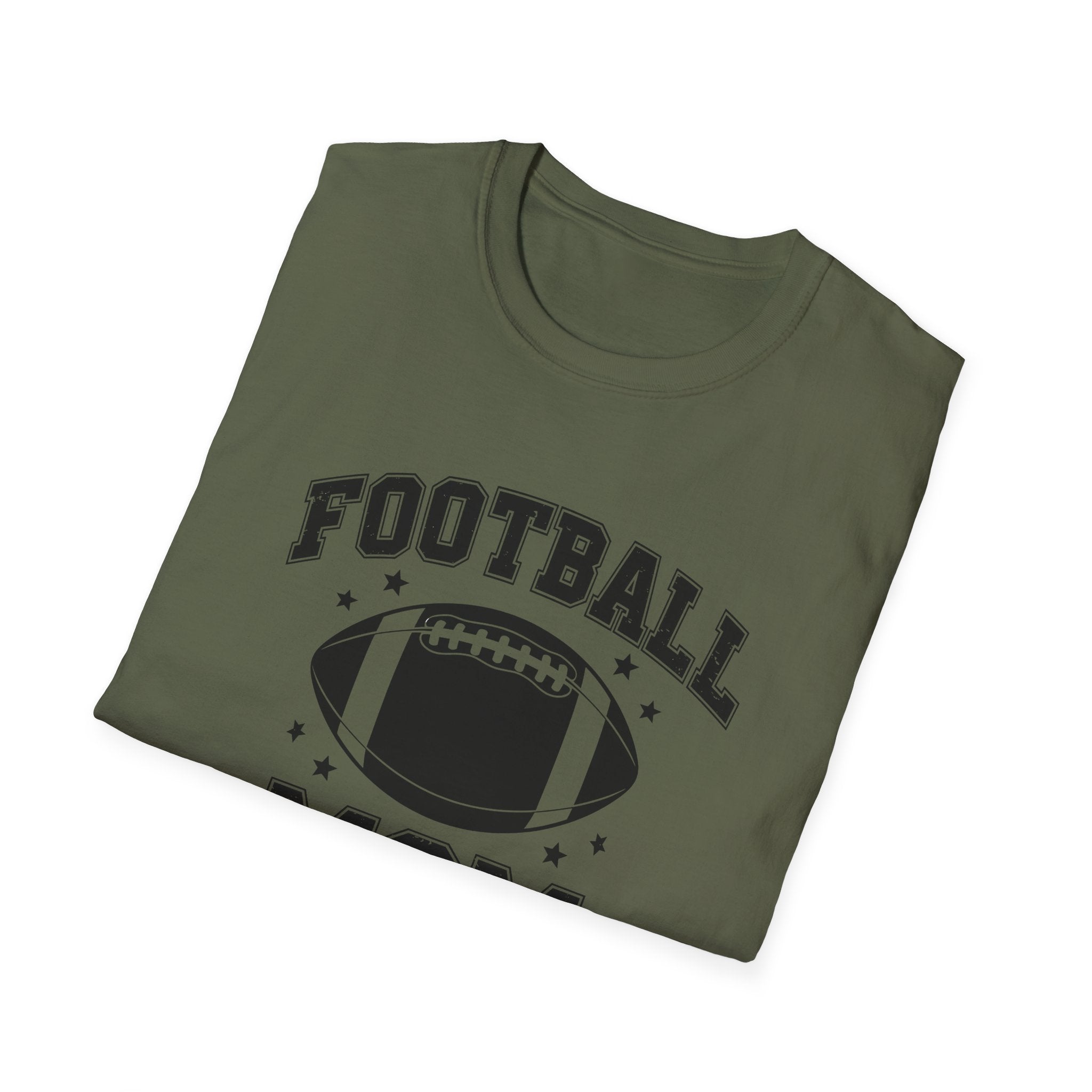 Football Mom Unisex Softstyle T-Shirt, Perfect Gift for Sports Moms, Game Day Tee, Team Spirit Shirt, Gift for Football Lovers