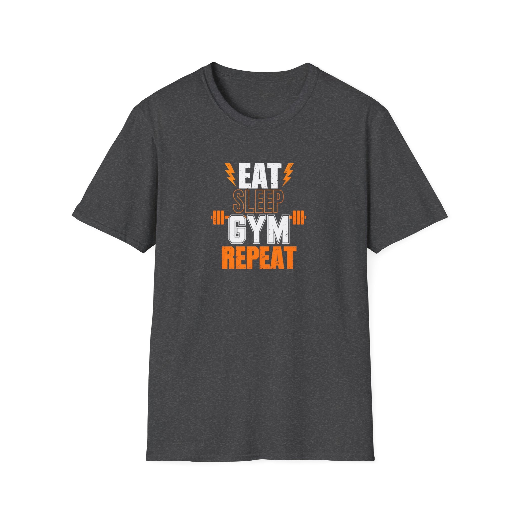 Gym Motivation Unisex Softstyle T-Shirt – Eat Sleep Gym Repeat