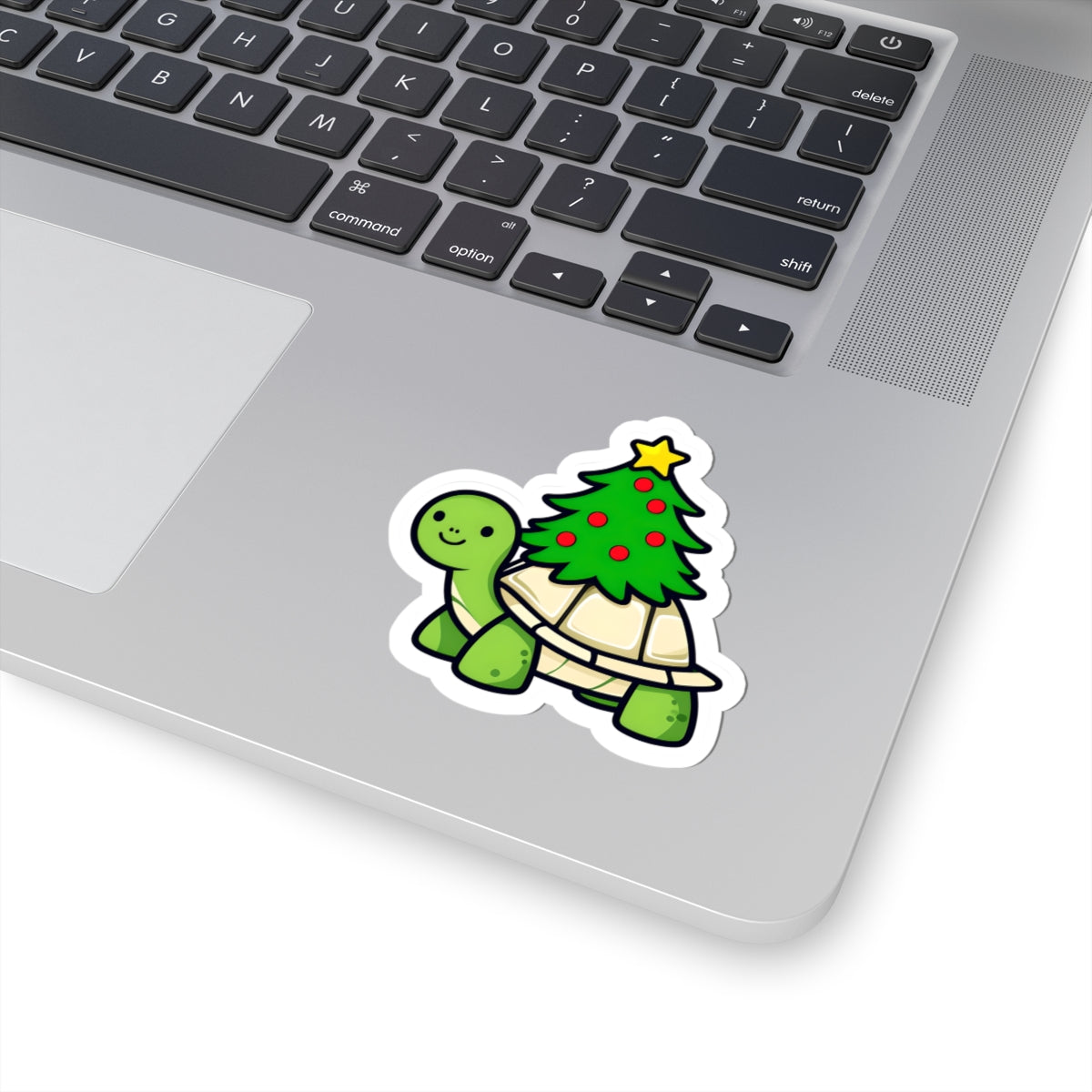 Festive Turtle Christmas Kiss-Cut Stickers - Cute Holiday Decor for Laptops & Gift Wrapping