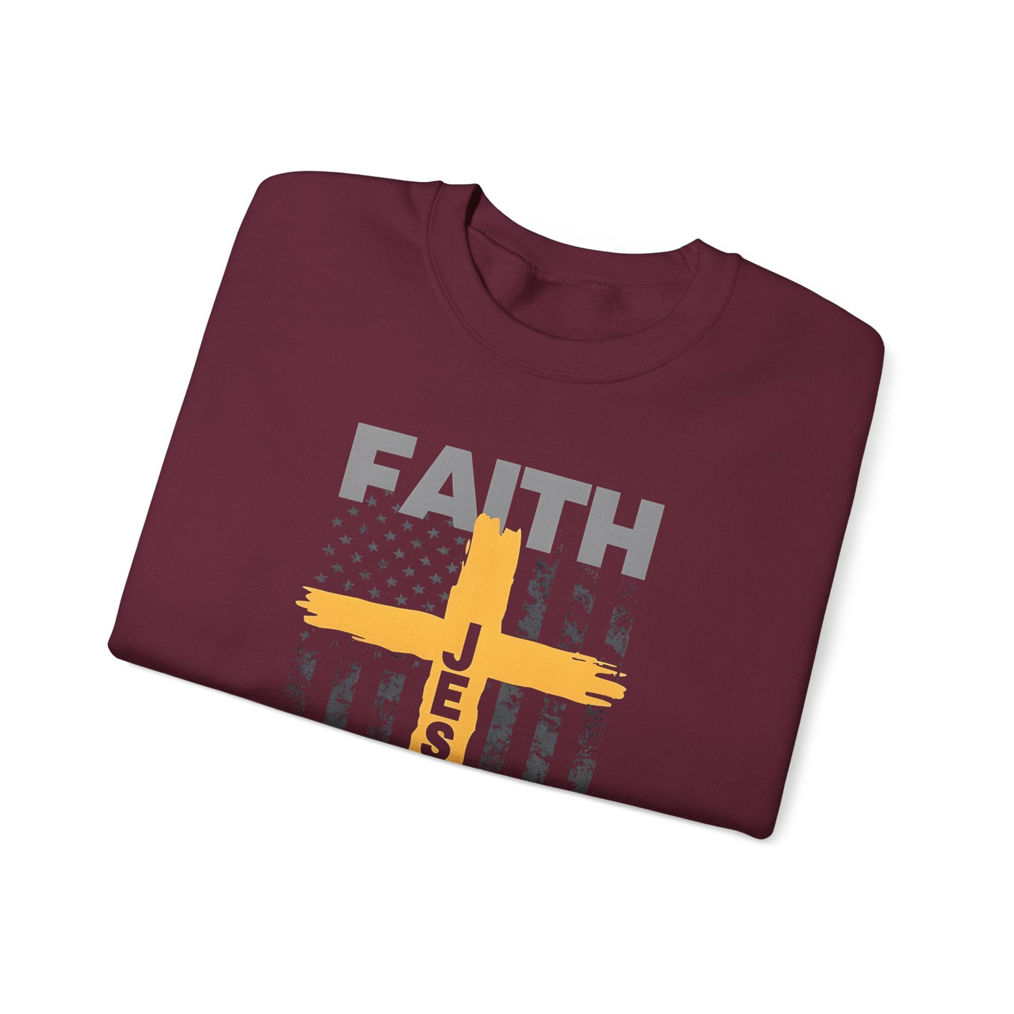 Faith Over Fear Crewneck Sweatshirt, Inspirational Christian Apparel, Unisex Sweatshirt, Religious Gift, Cozy Faith-Based Clothing