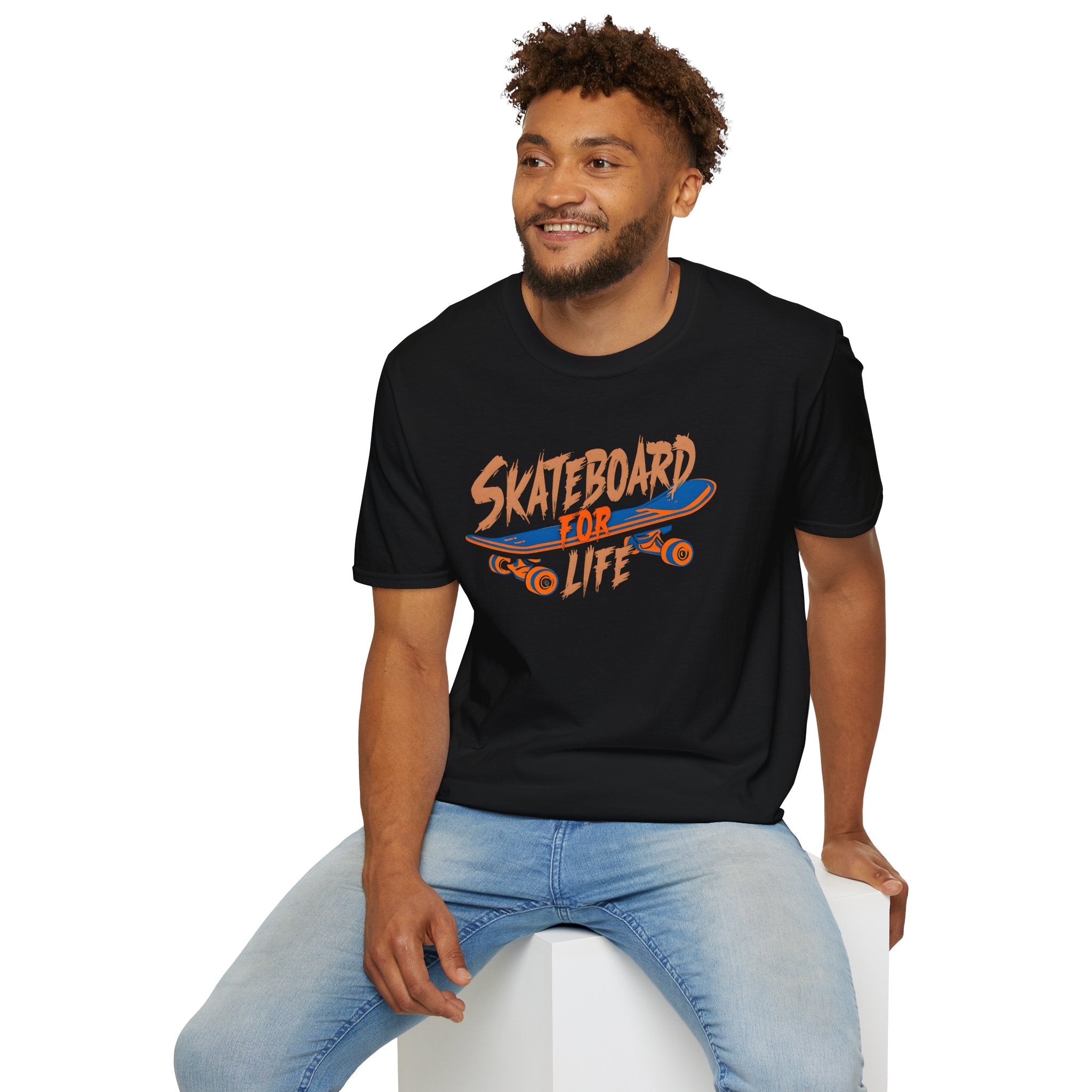 Skateboard for Life Unisex Softstyle T-Shirt - Perfect for Skateboarding Enthusiasts