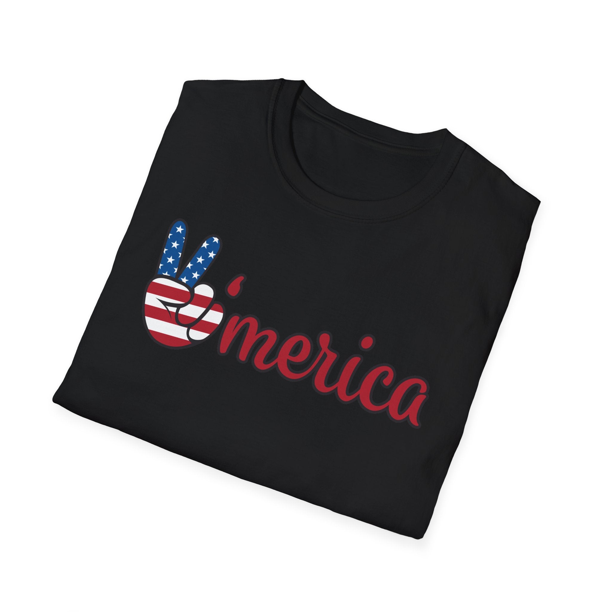 Patriotic Peace T-Shirt for Unisex, Casual Wear, Independence Day Gift, Summer Style, Comfortable Tee