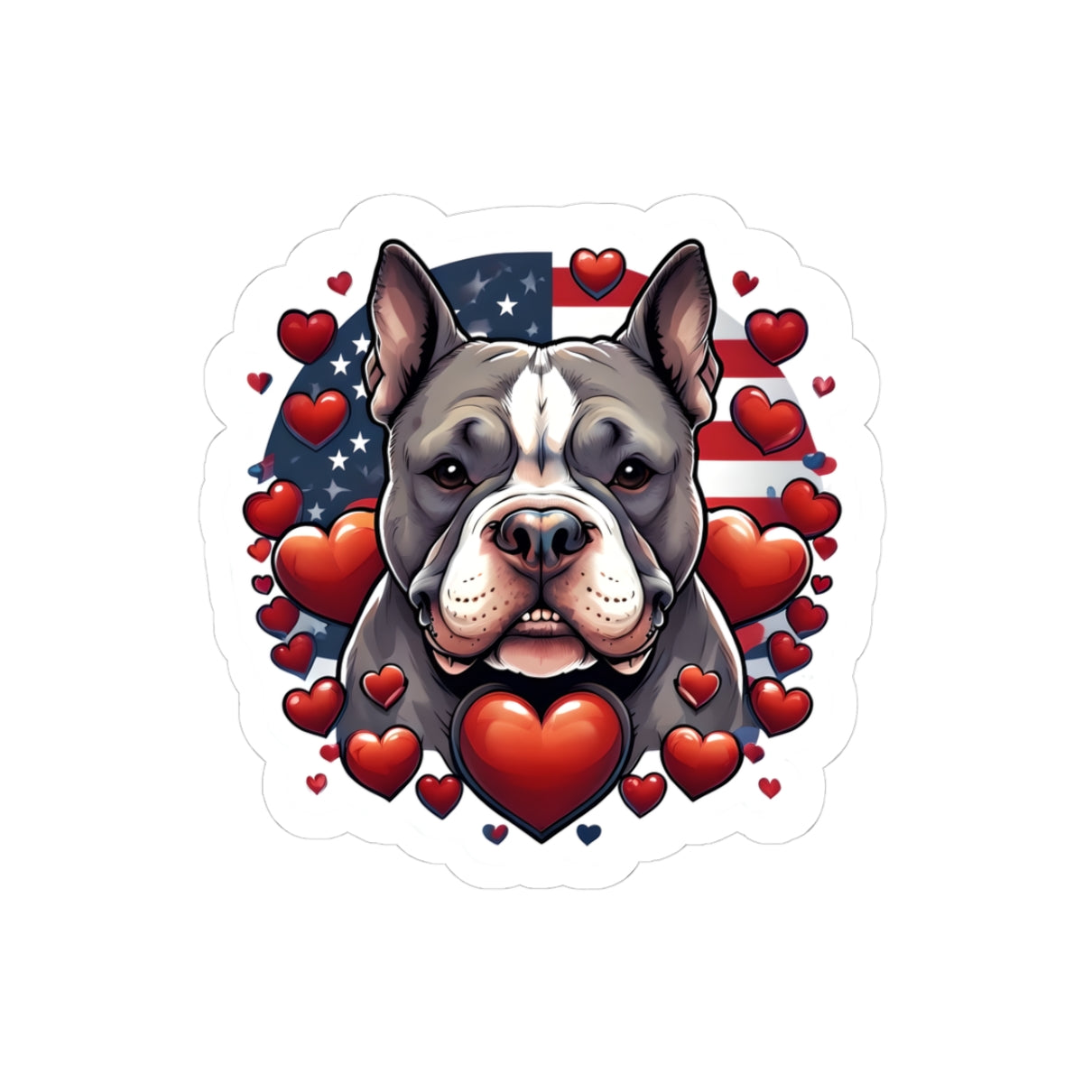 Romantic Dog Kiss-Cut Stickers | Heartfelt Love for Pet Lovers