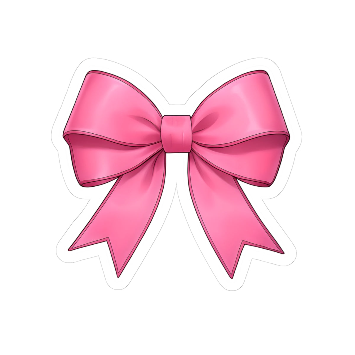 Chic Pink Bow Kiss-Cut Stickers for Gift Wrapping & Decor