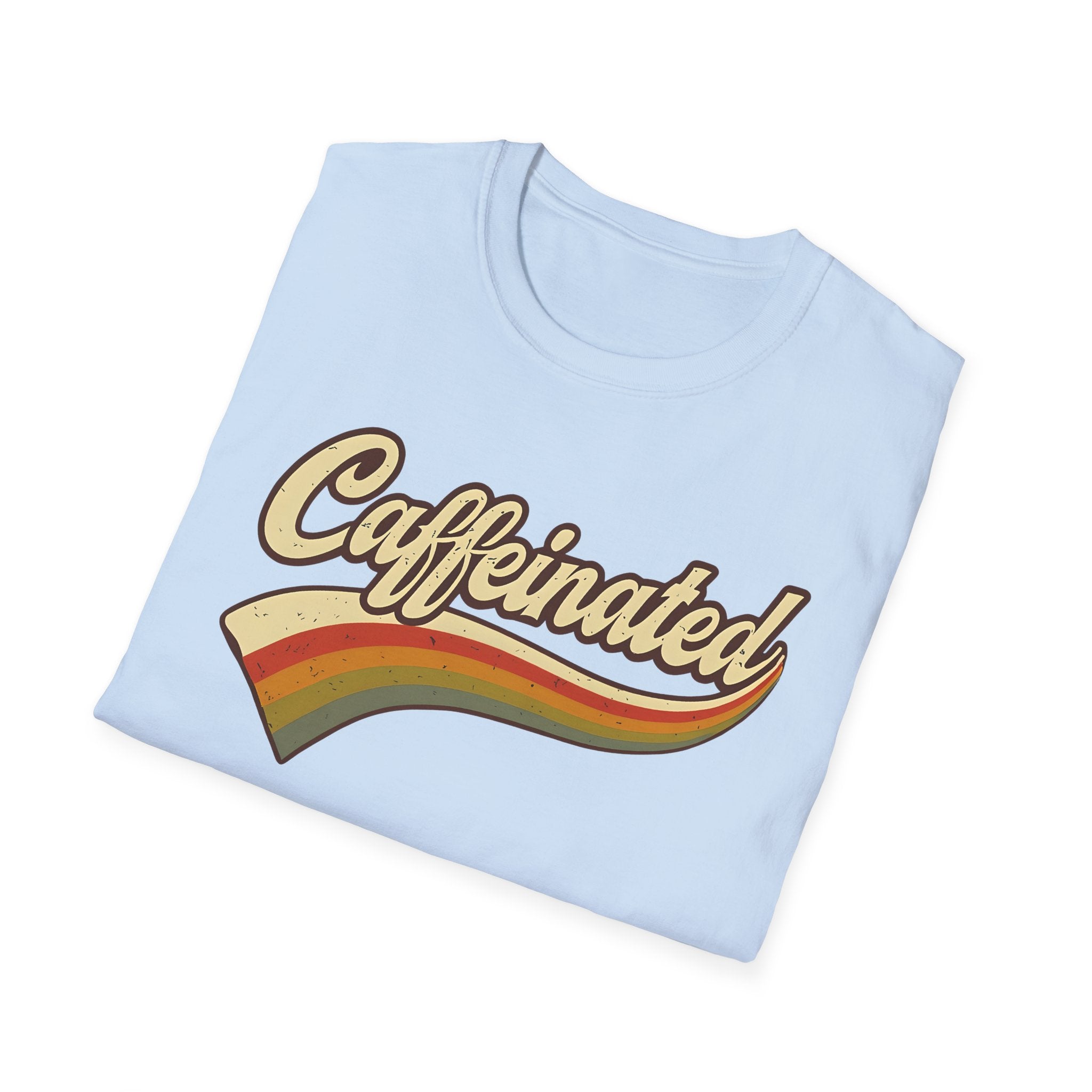 Caffeinated Retro Unisex Softstyle T-Shirt