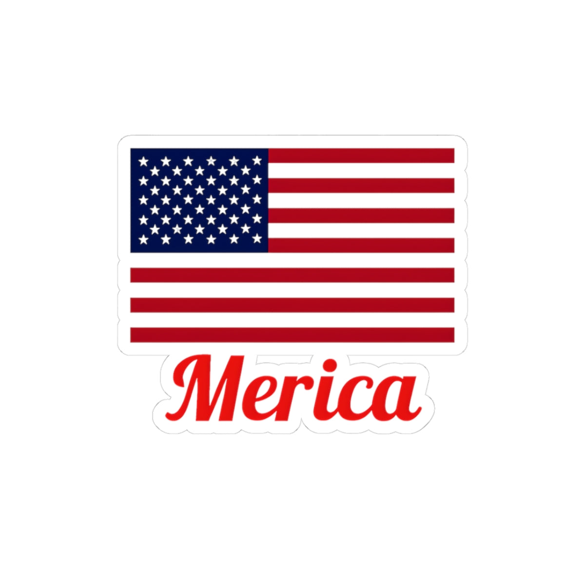 Patriotic Kiss-Cut Stickers - 'Merica Flag Design for USA Lovers