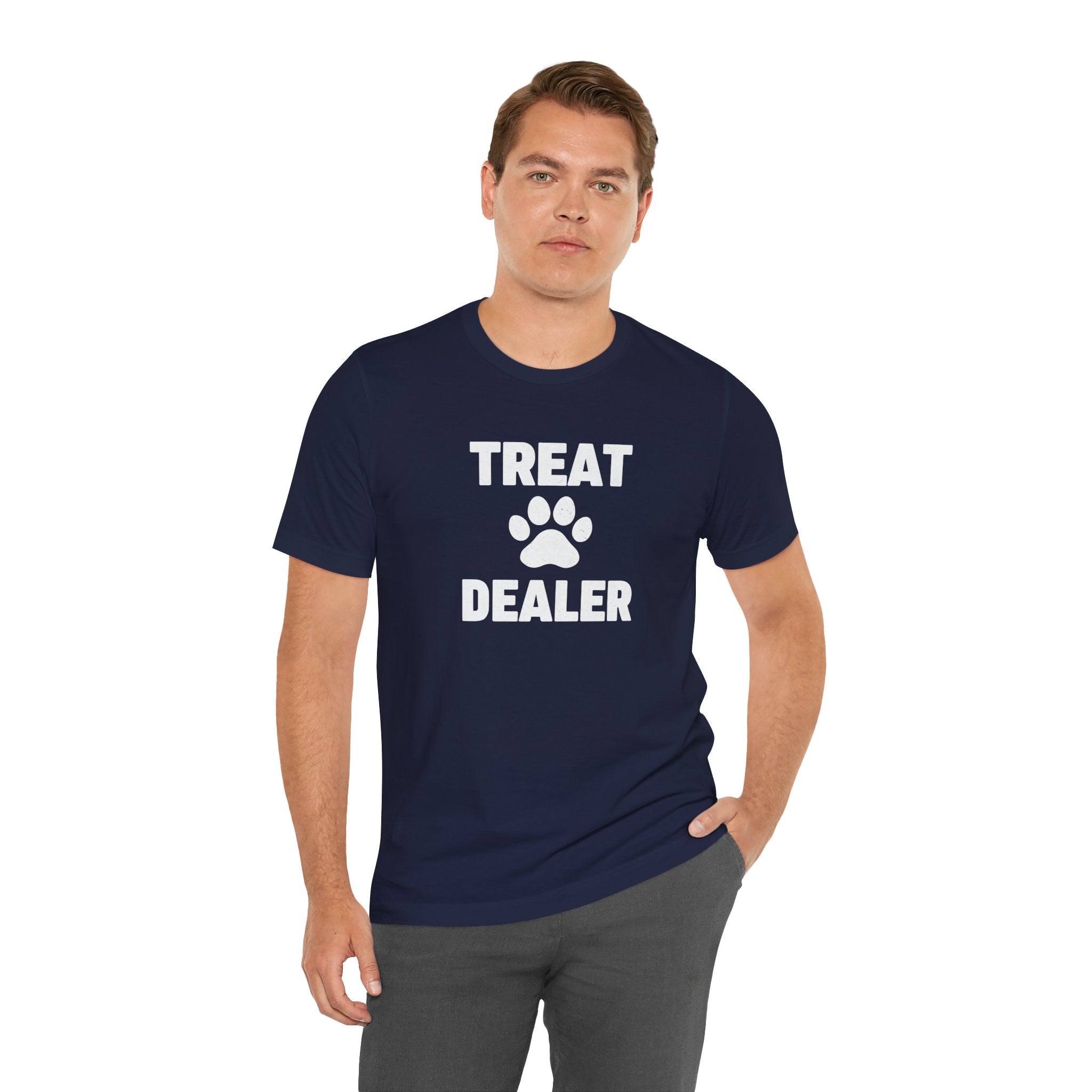 Treat Dealer T-Shirt — Funny Paw Print Tee for Dog Lovers