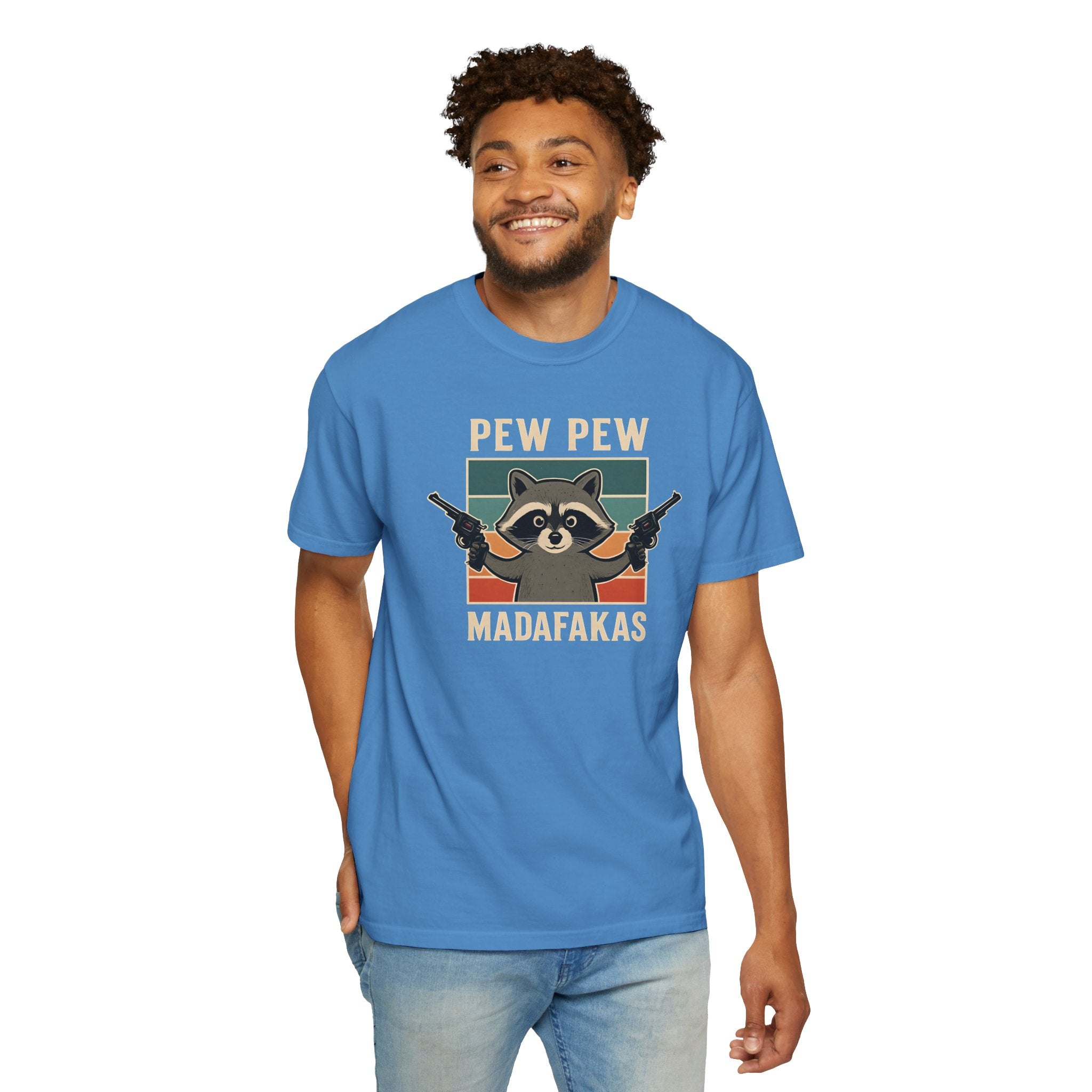 Pew Pew MafaFakas T-Shirt - Fun Unisex Garment-Dyed Tee