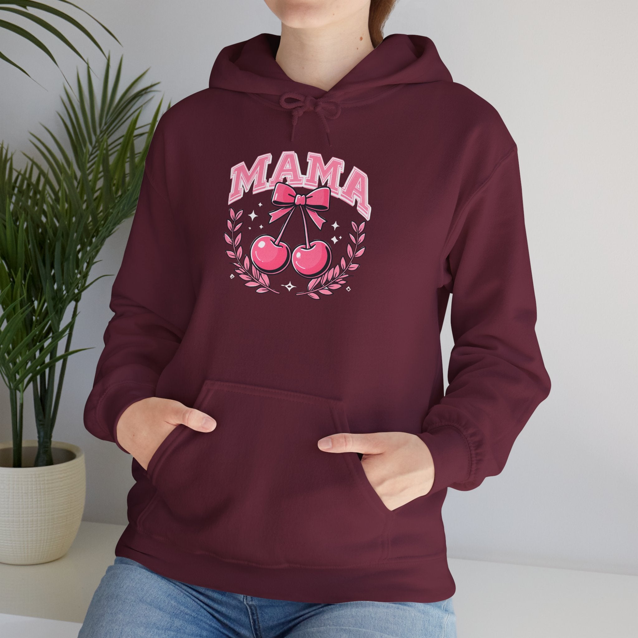 Mama Cherries Hoodie - Cozy Sweatshirt for Moms, Mother's Day Gift, Cute Family Wear, Comfortable Casual Outfit
