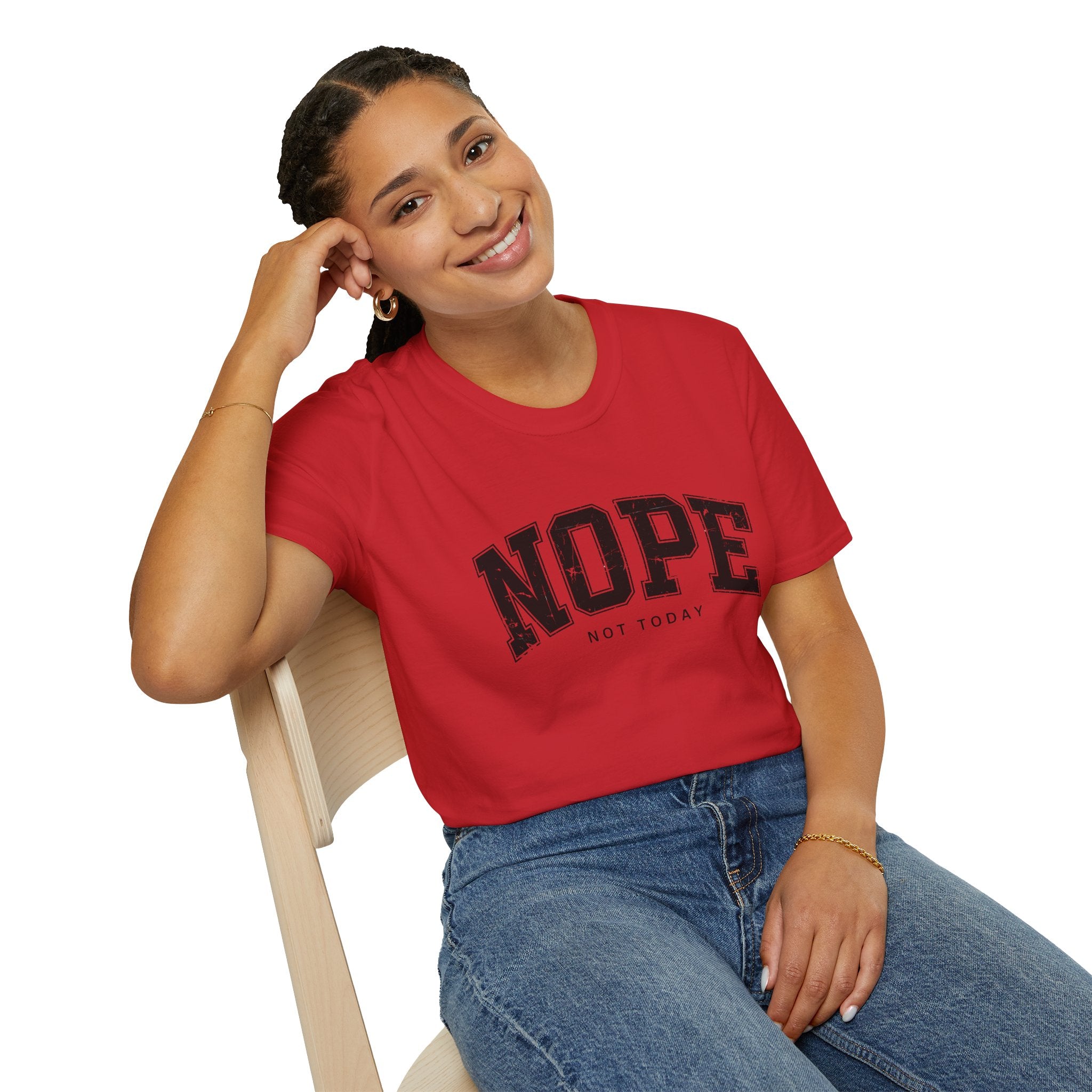 Funny Nope Not Today T-Shirt, Relaxed Casual Tee, Gift for Friends, Unisex Graphic Shirt, Everyday Wear, Humor Tee