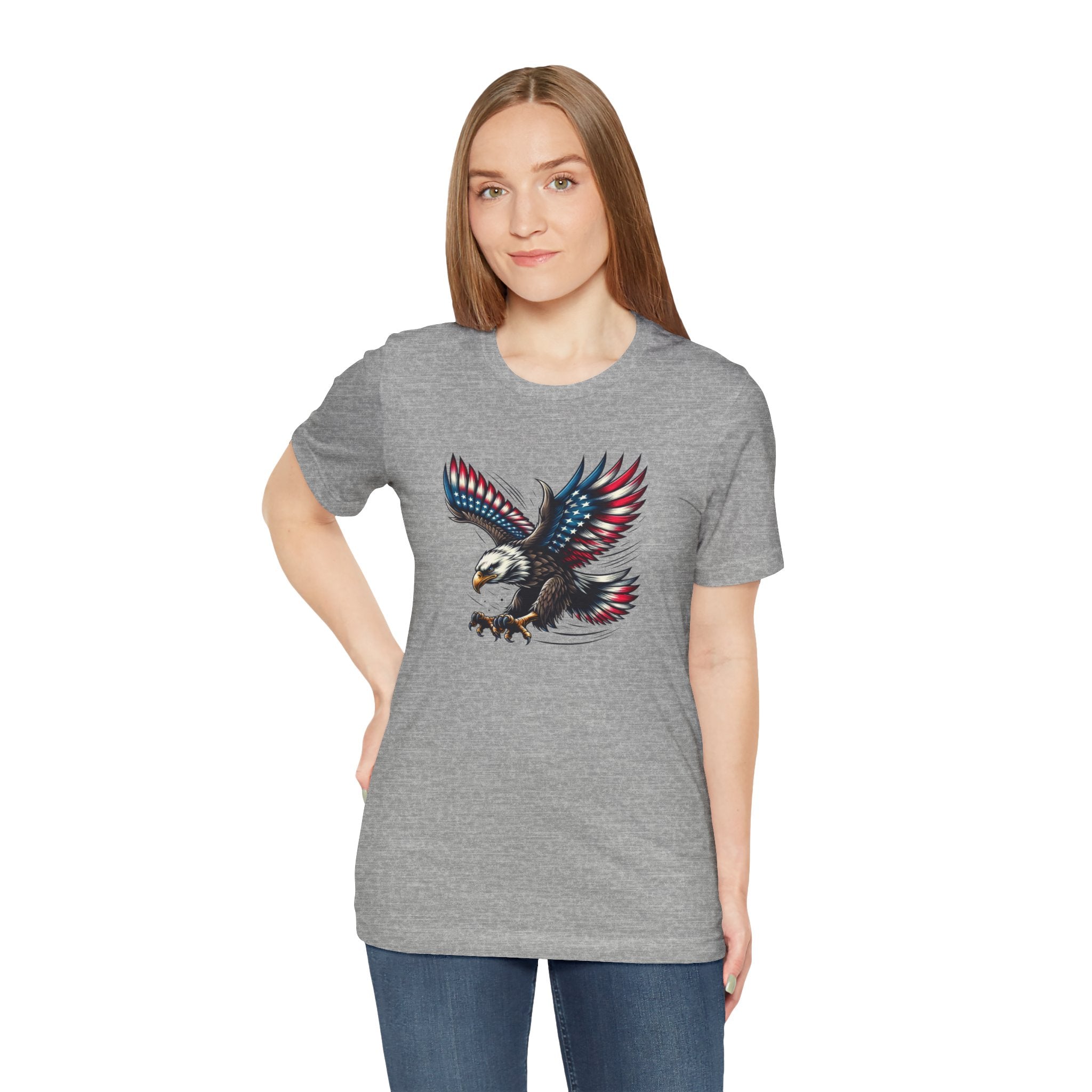 Patriotic Bald Eagle Tee — Red, White & Blue Graphic T-Shirt