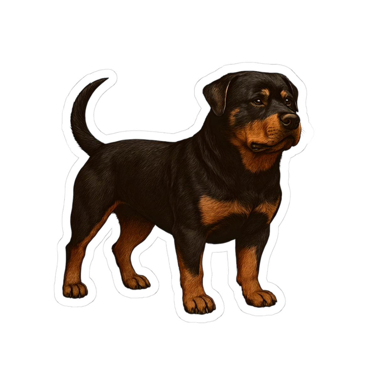 Cute Rottweiler Kiss-Cut Stickers | Dog Lover Gifts, Pet Decor, Laptop Stickers, Customizable Vinyl Decals, Rottweiler Merchandise