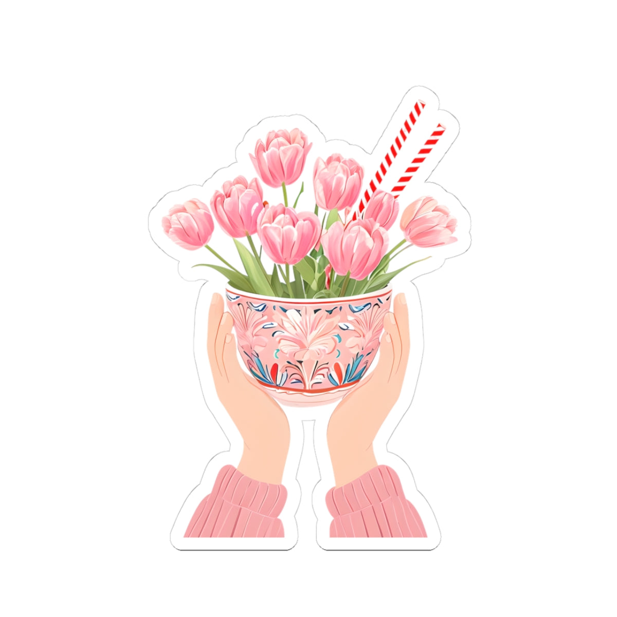 Floral Tulip Kiss-Cut Stickers - Perfect for Spring Decor & Gifts