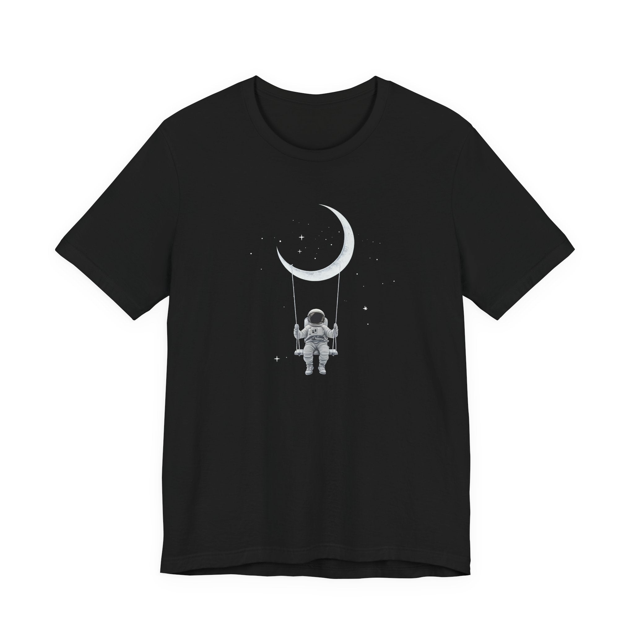 Astronaut on Moon Swing T-Shirt — Space Adventure Graphic Tee