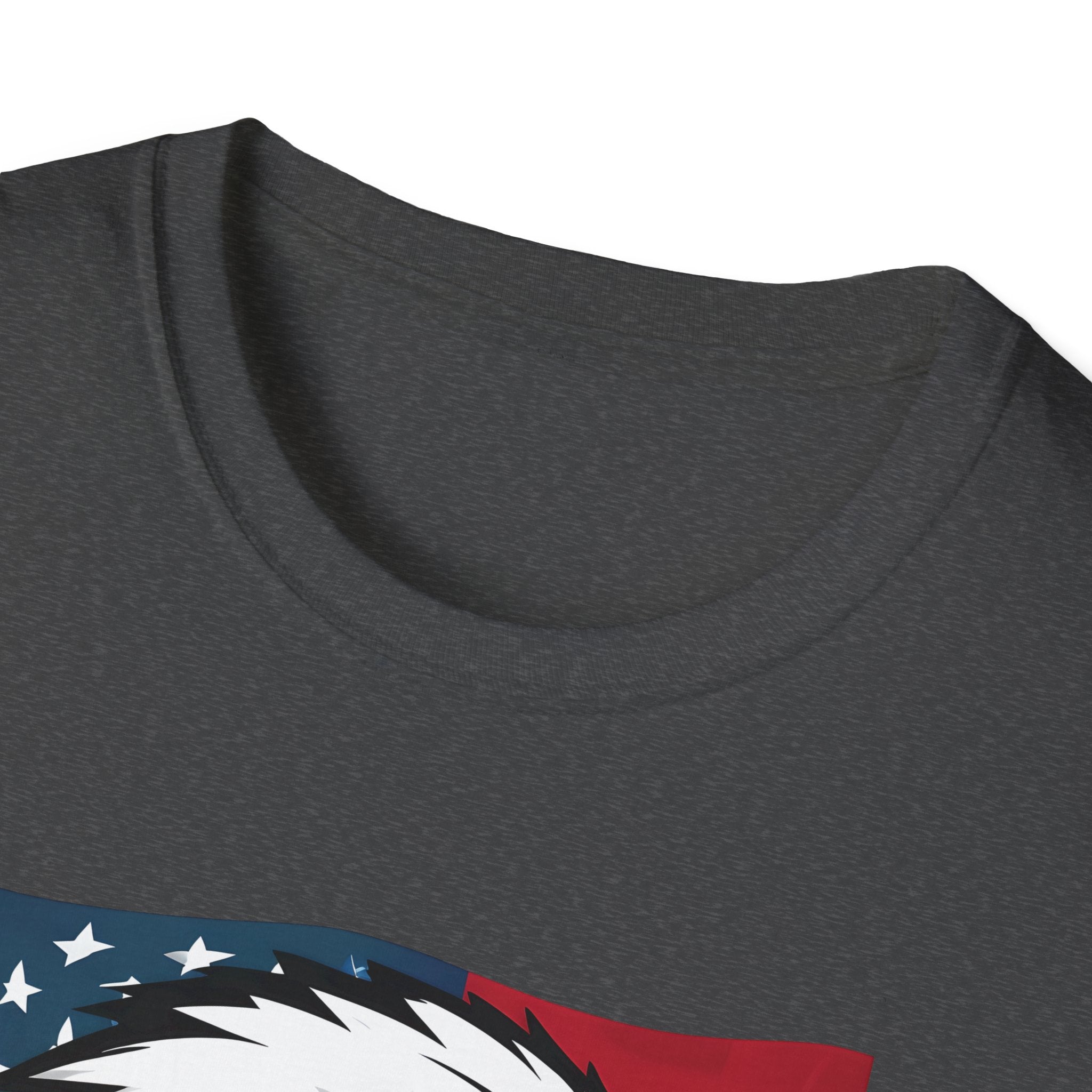 Patriotic Eagle Graphic T-Shirt, Unisex Softstyle Tee for Independence Day, Casual Wear, Gift for Veterans, American Pride Clothing