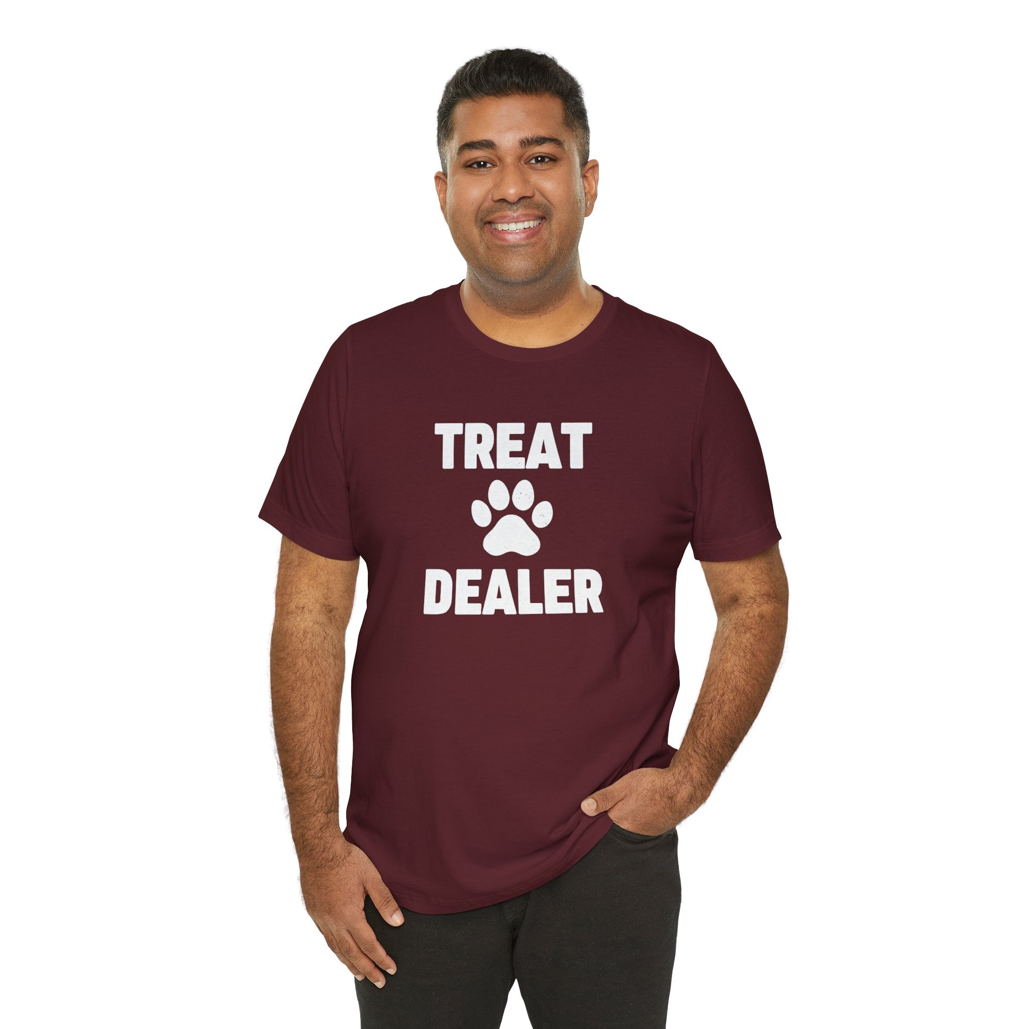 Treat Dealer T-Shirt — Funny Paw Print Tee for Dog Lovers
