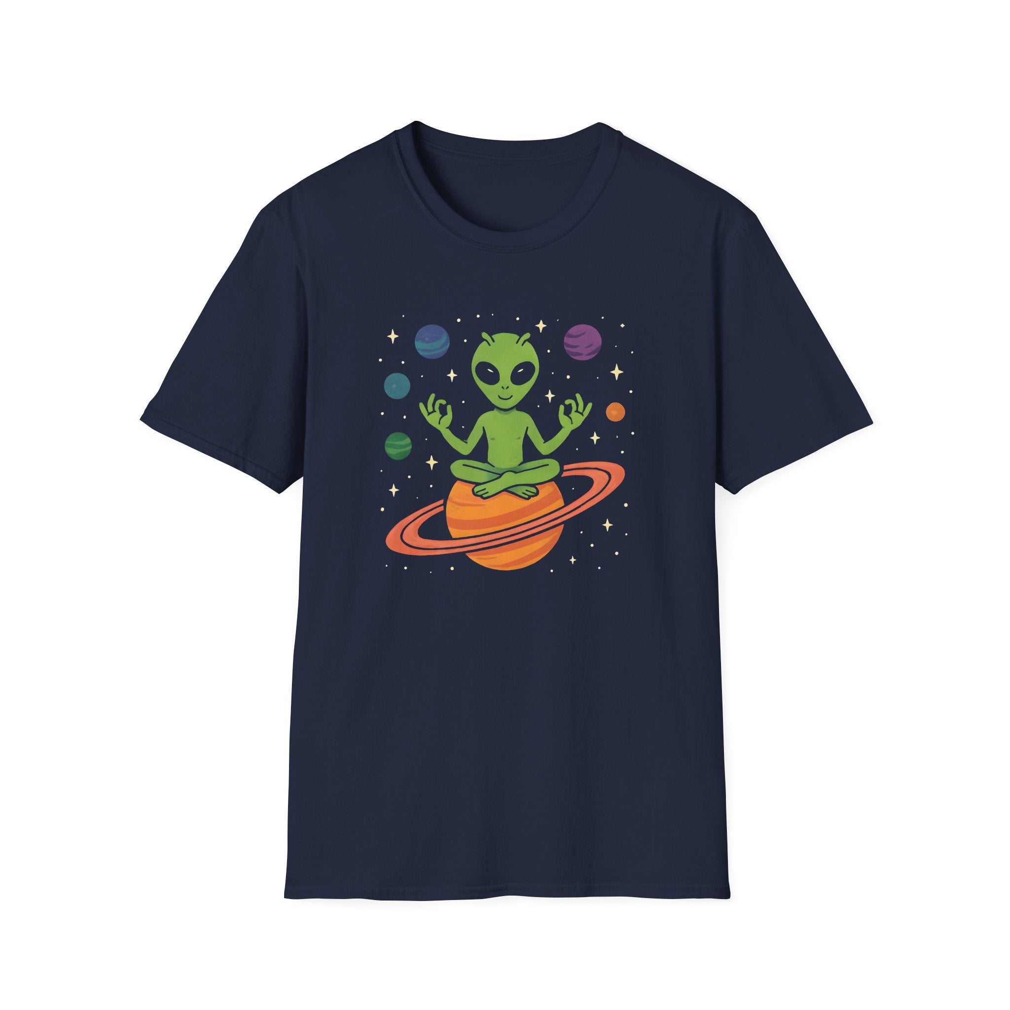 Galactic Alien Meditation T-Shirt - Unisex Softstyle Tee, Space Lover Gift, Fun Graphic Shirt, Cosmic Themed Apparel, Extraterrestrial [...]